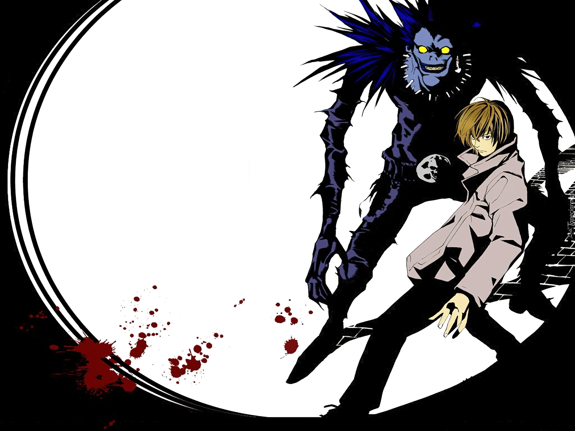 Death Note, potwór, krew, facet