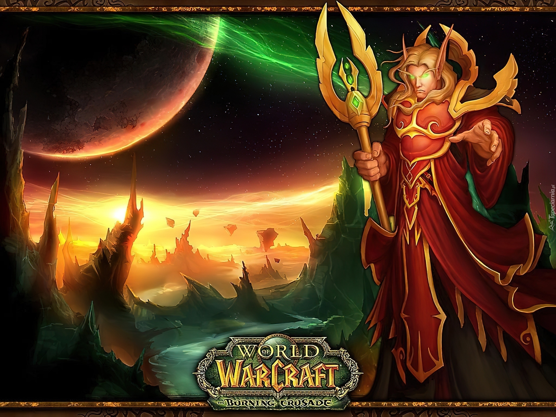 mężczyzna, fantasy, elf, World Of Warcraft The Burning Crusade