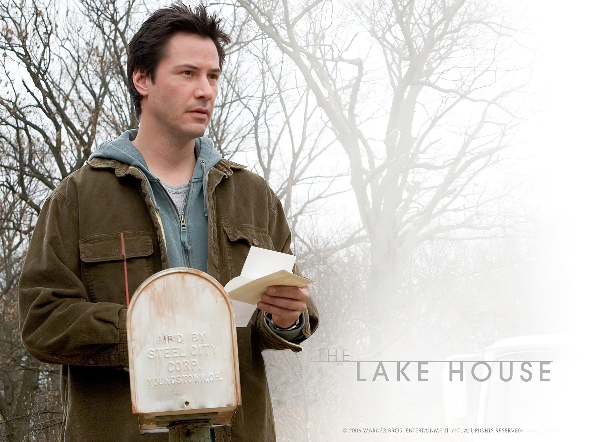 The Lake House, Keanu Reeves, list, mgła, drzewa