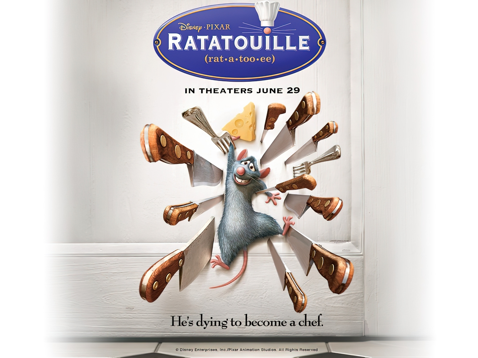 Ratatuj, Ratatouille, noże, mysz