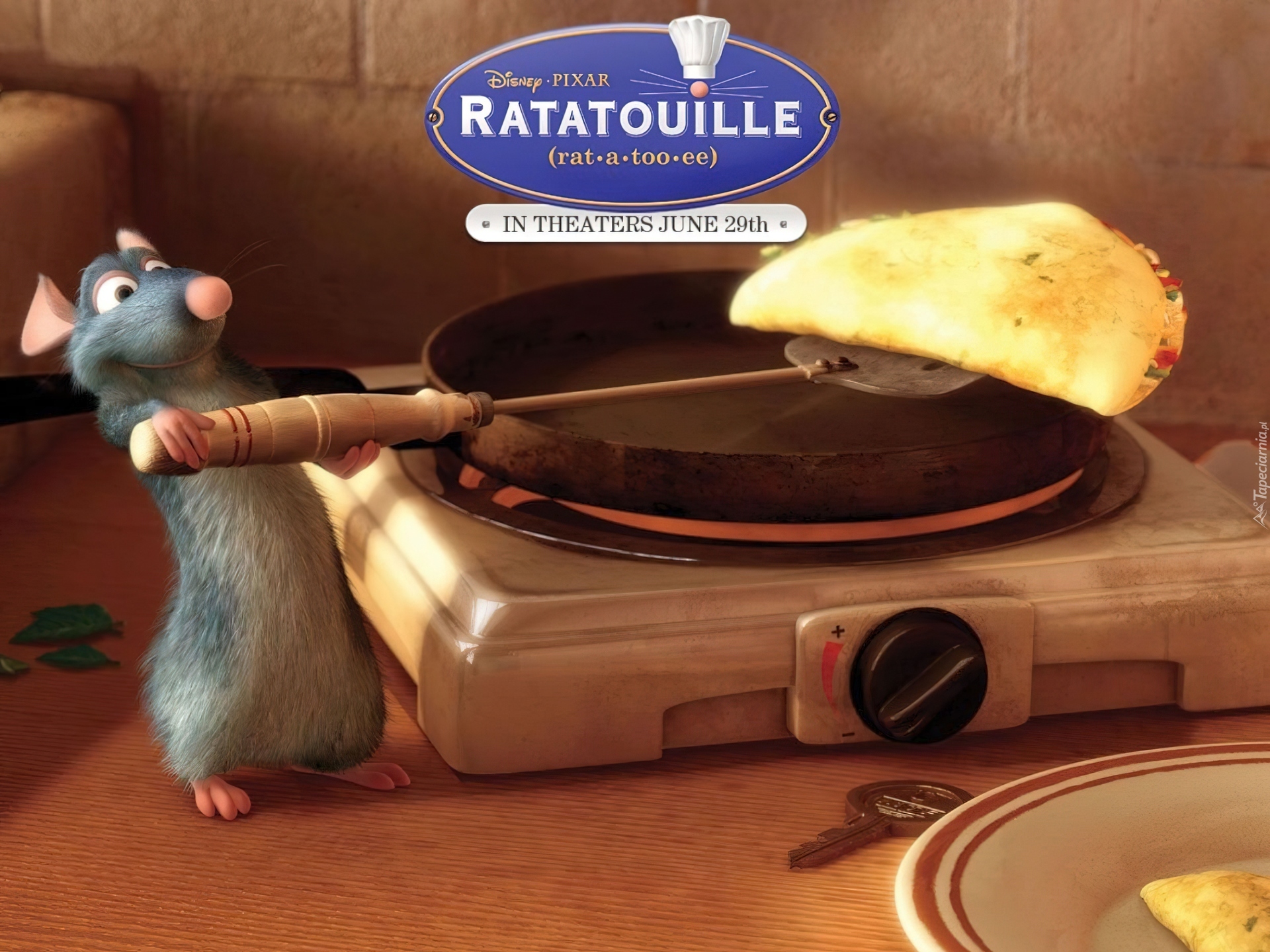 Film animowany, Ratatuj, Ratatouille, Szczur, Remy, Patelnia