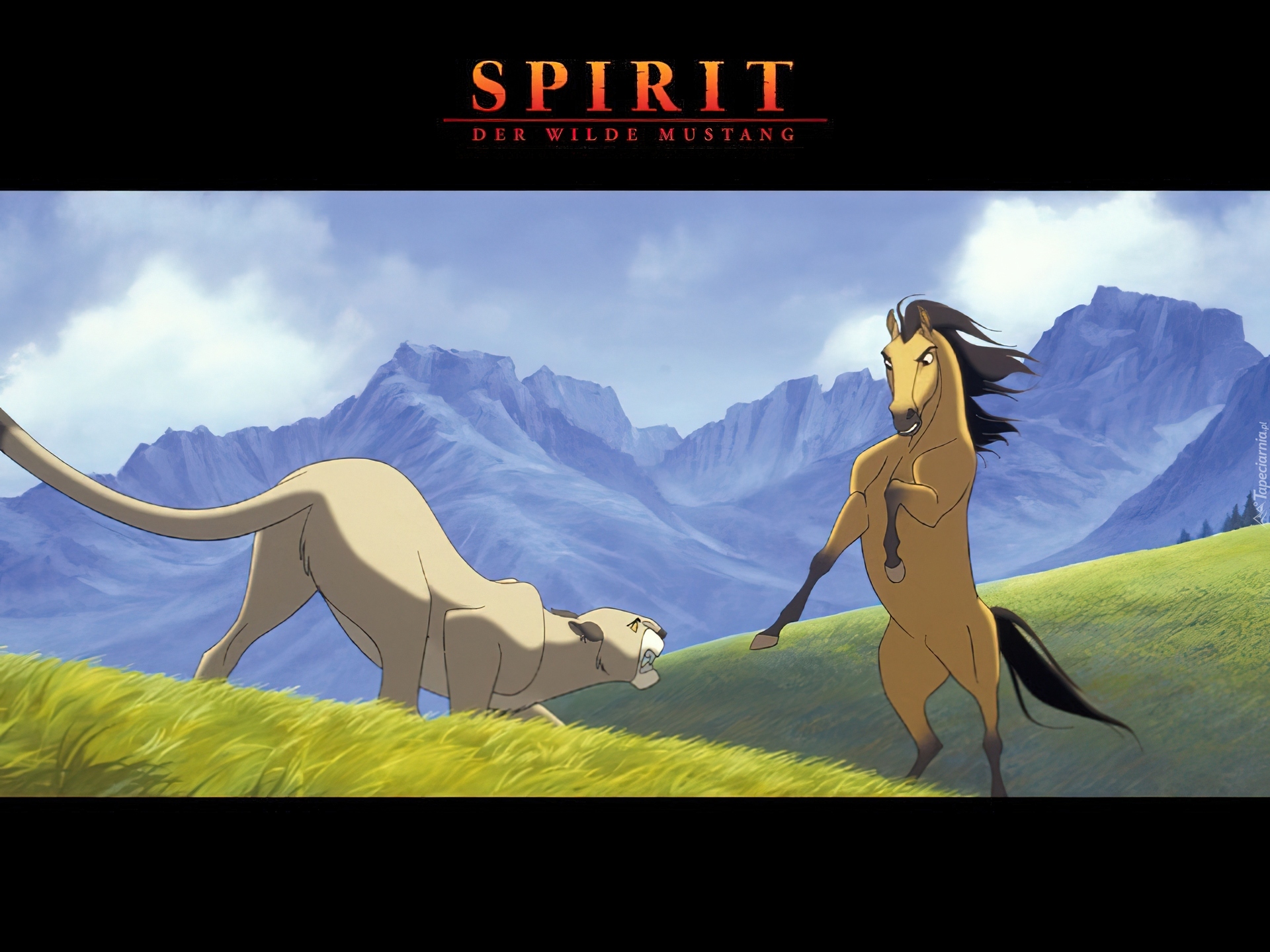Mustang z Dzikiej Doliny, Spirit Stallion of the Cimarron, koń, puma