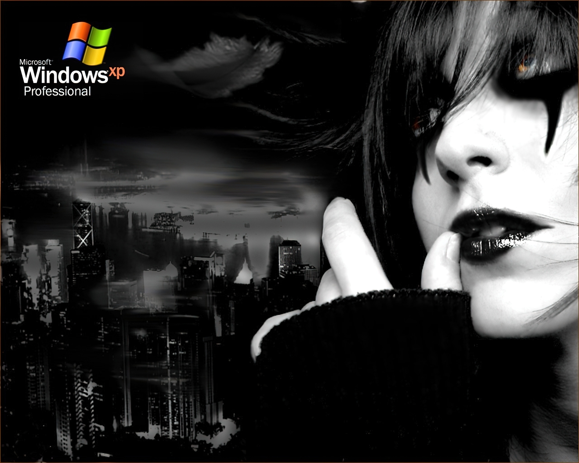 Windows XP, Kobieta, Gothic