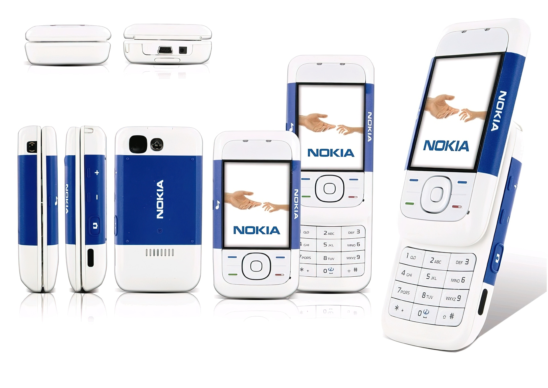 Nokia 5200, Niebieska, Biała