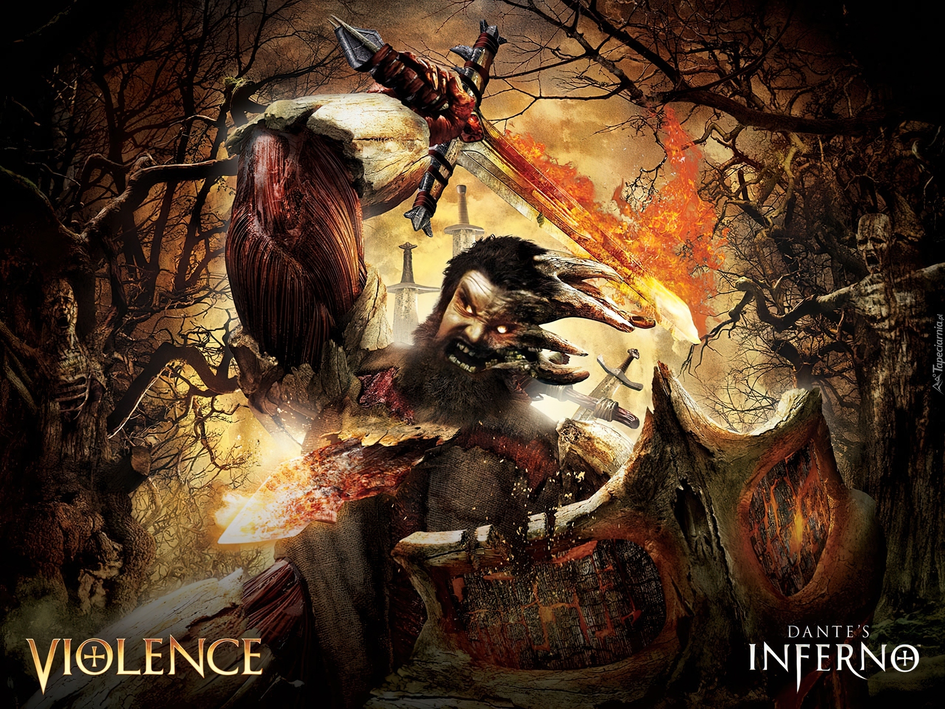 Dantes Inferno, Violence, Miecz