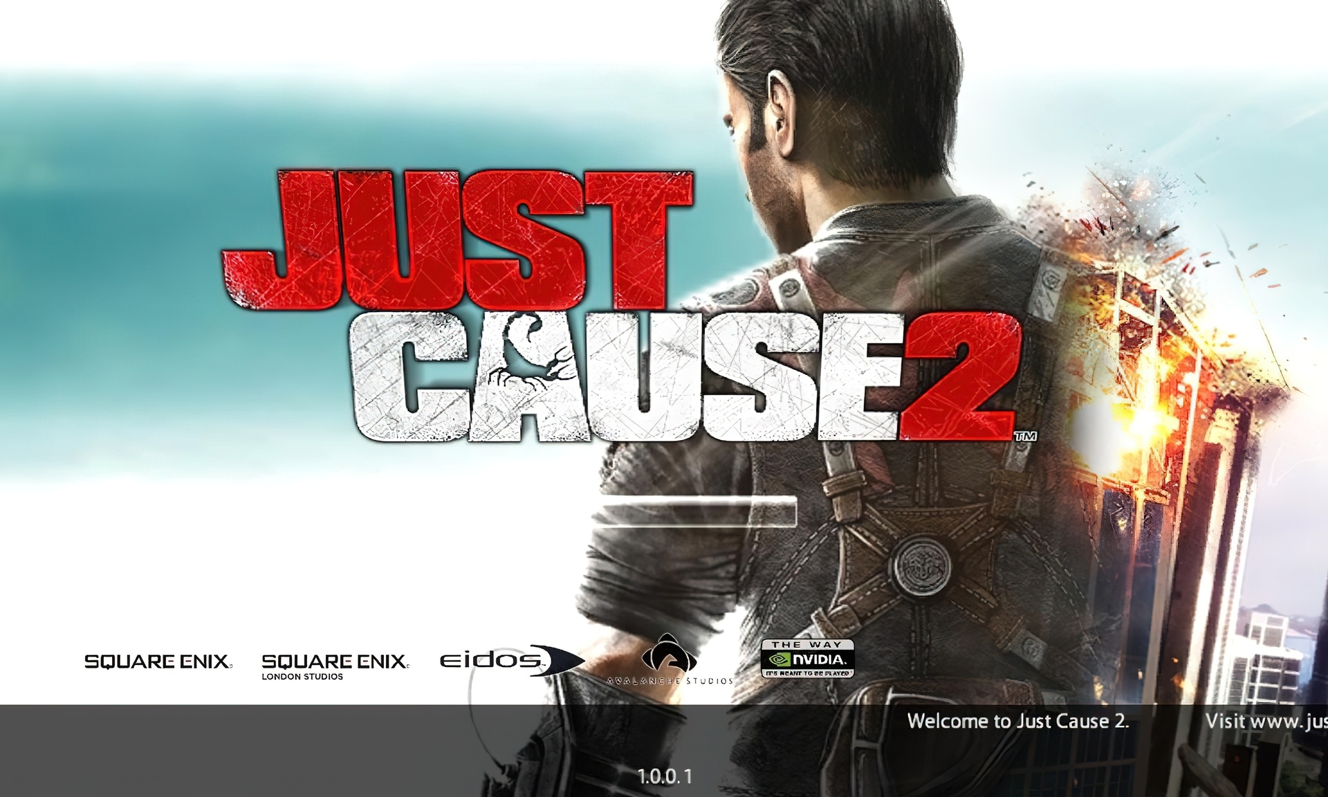 plecy, ogień, Just Cause 2