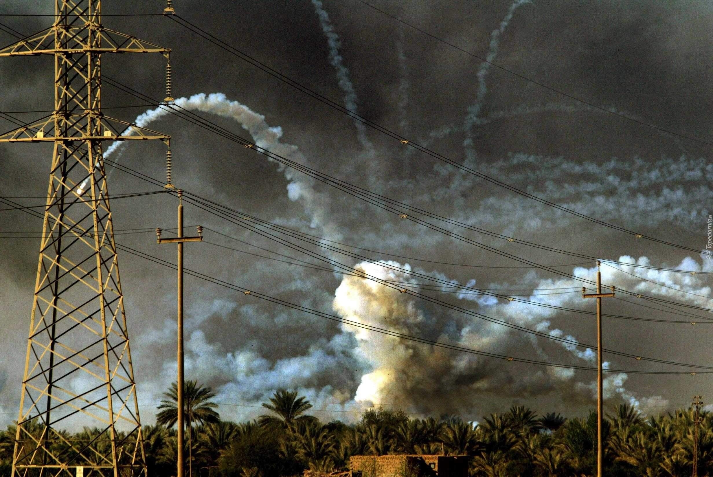 Wybuch, Bomby, Fosforowej, Irak