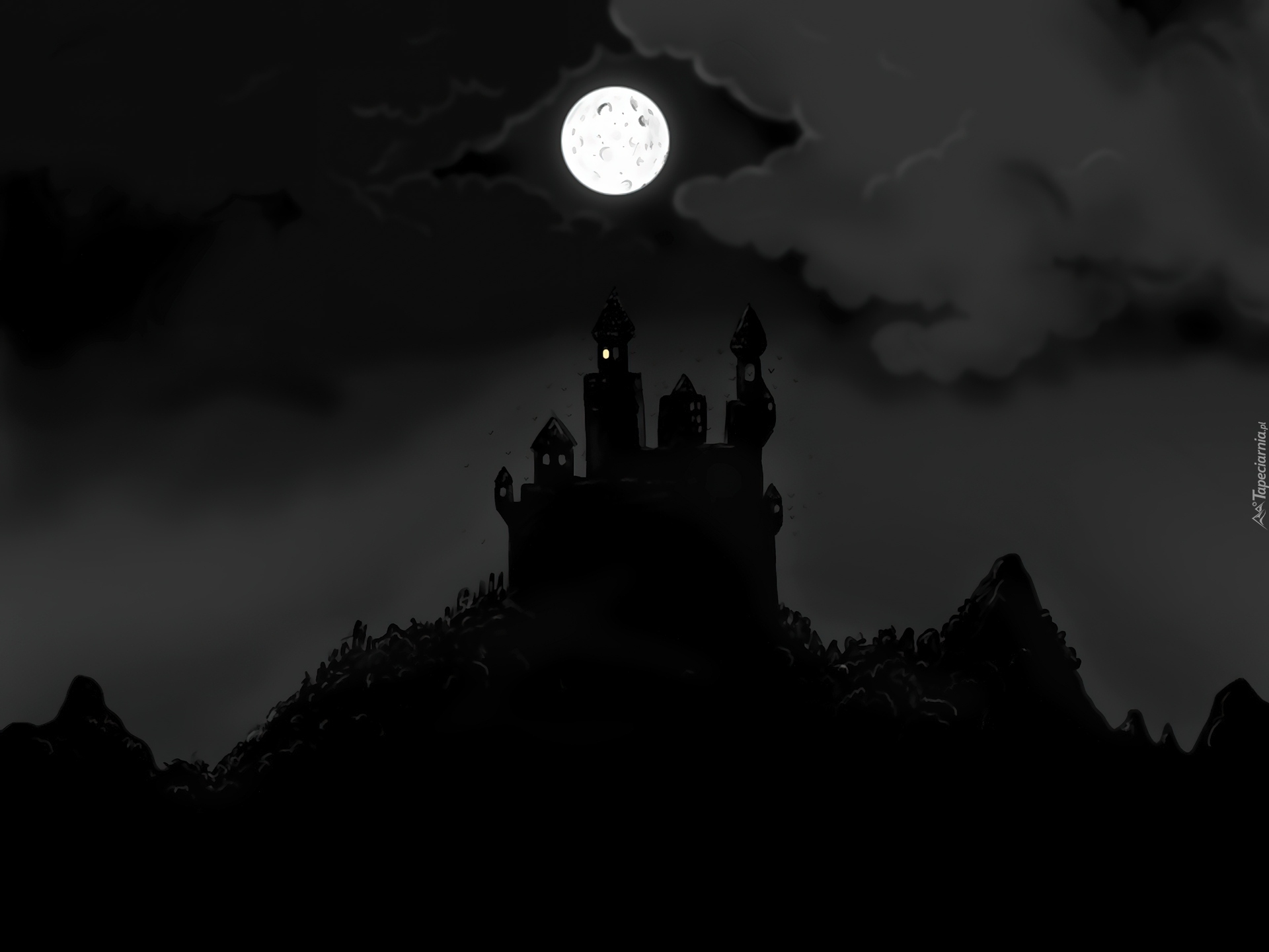 Zamek, Wzgórze, Księżyc