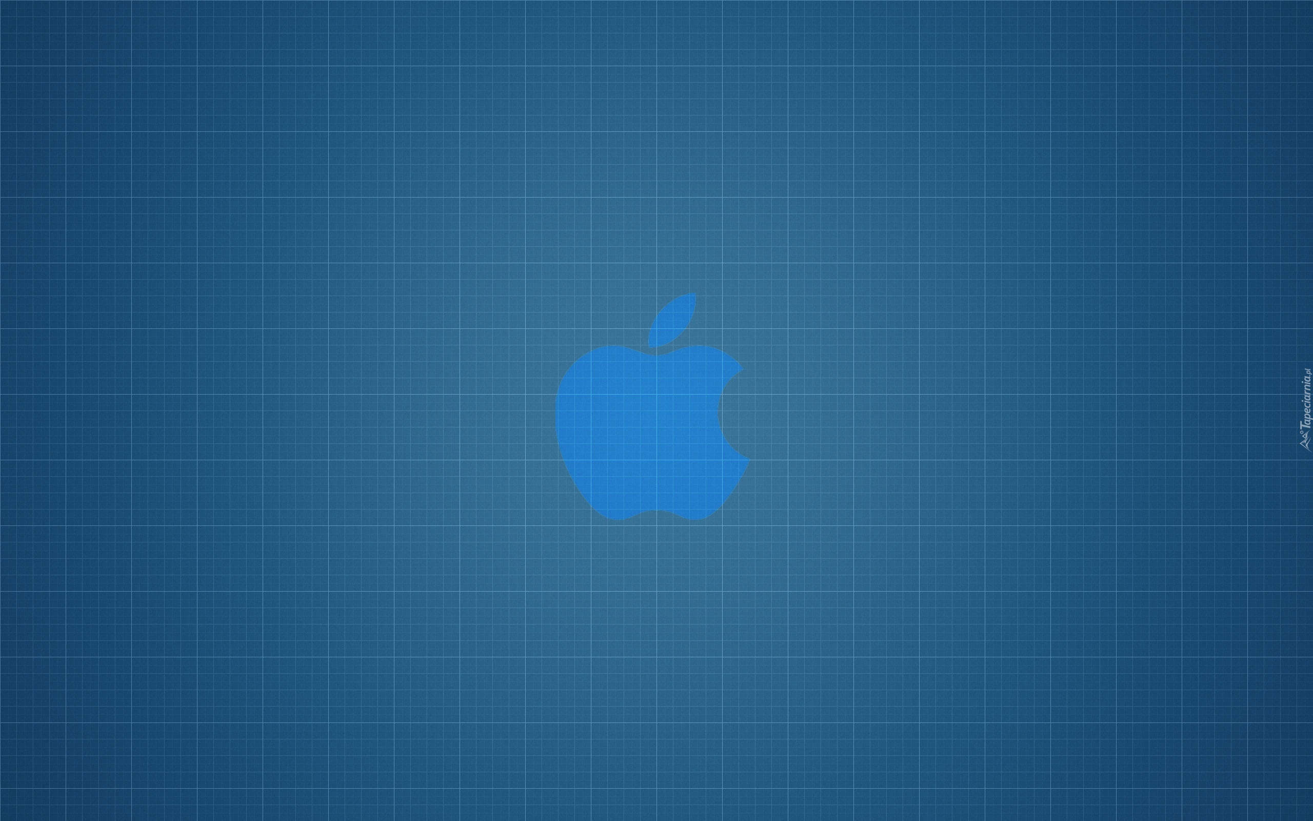 Apple, Logo, Niebieskie, Tło