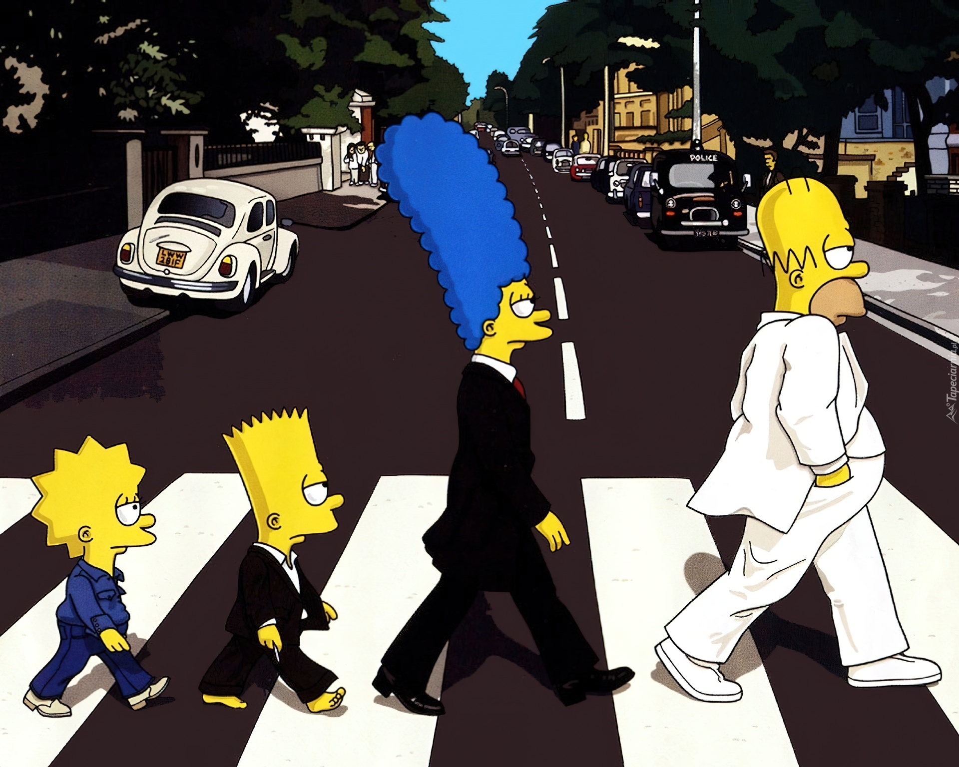 The Simpsons, Simpsonowie, Rodzinka, Przejście, Pasy, Ulica
