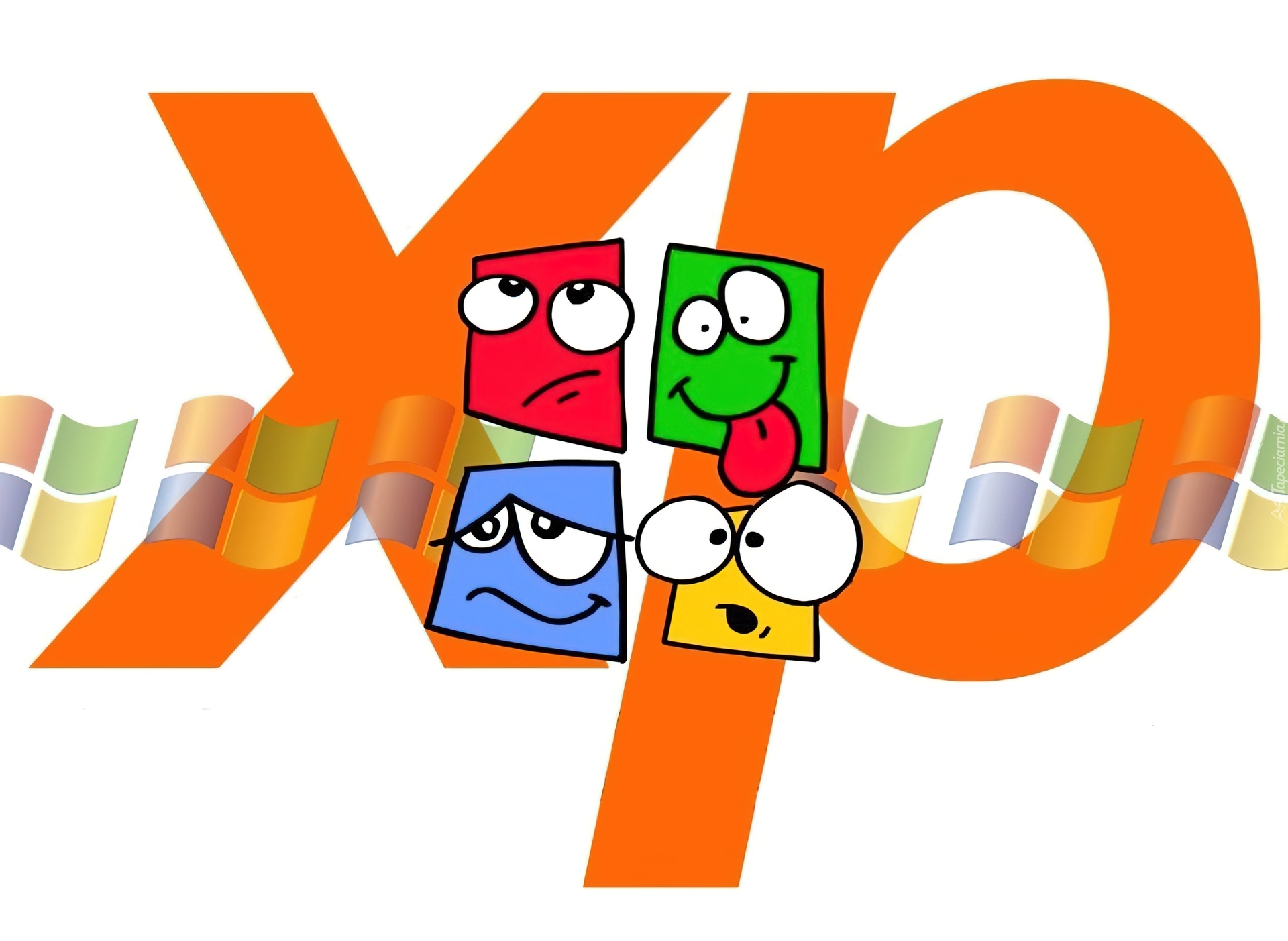 Logo, Pomarańczowe, XP, Kolorowe, Buźki