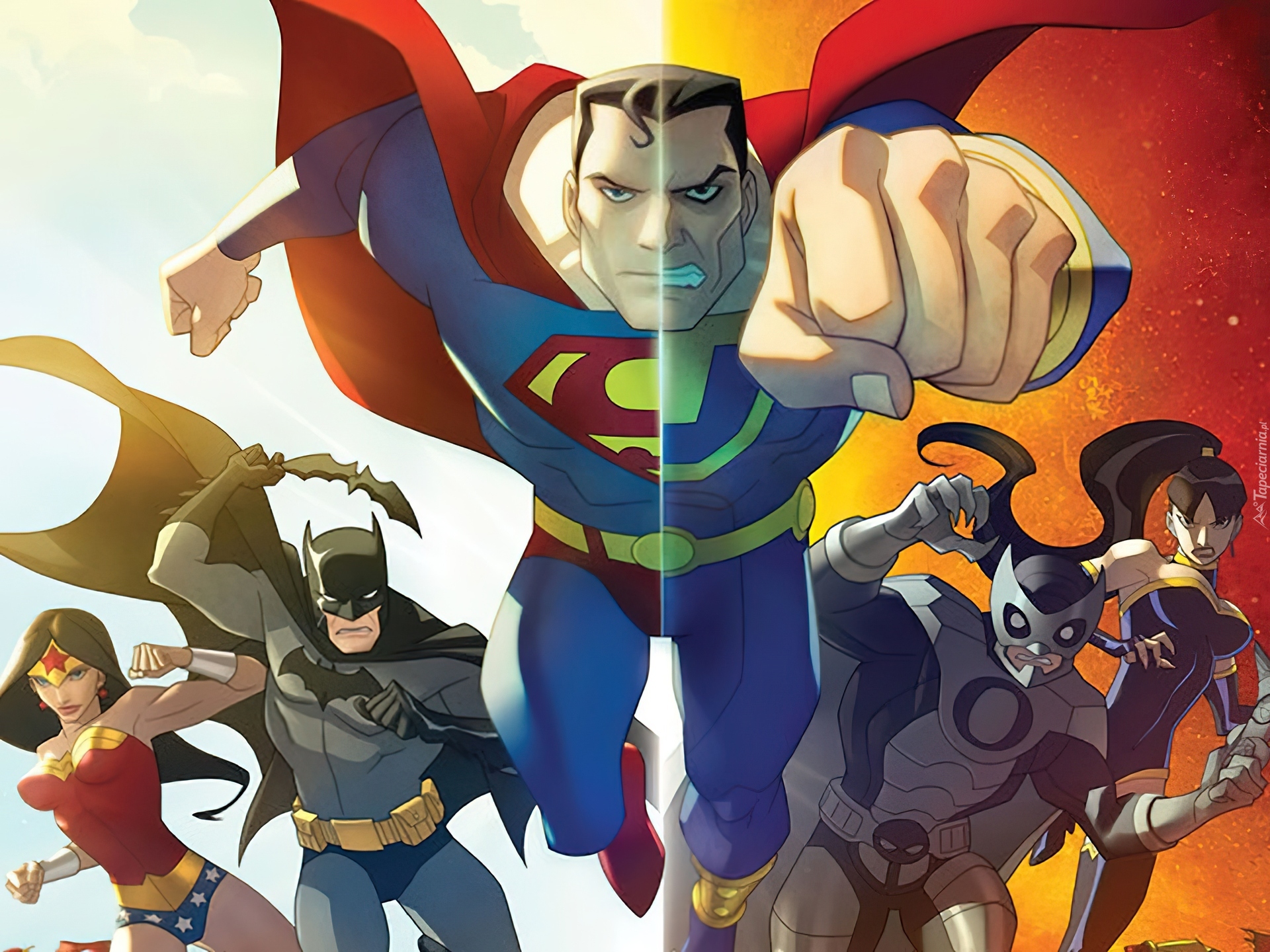 Bohaterowie, Dobro, Zło, Serial animowany, Liga Sprawiedliwych Kryzys na dwóch Ziemiach, Justice League Crisis on Two Earths