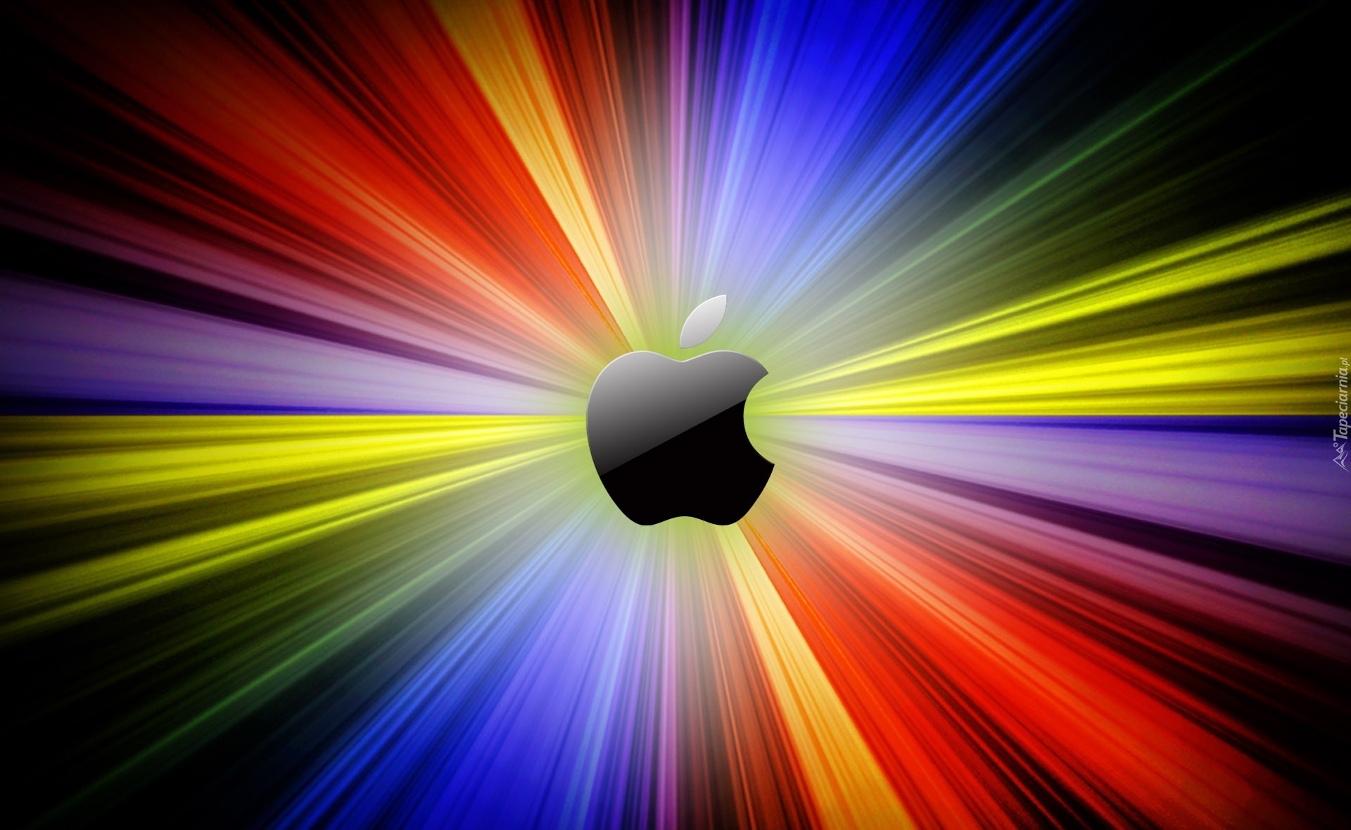 Logo, Apple, Kolorowe, Pasma