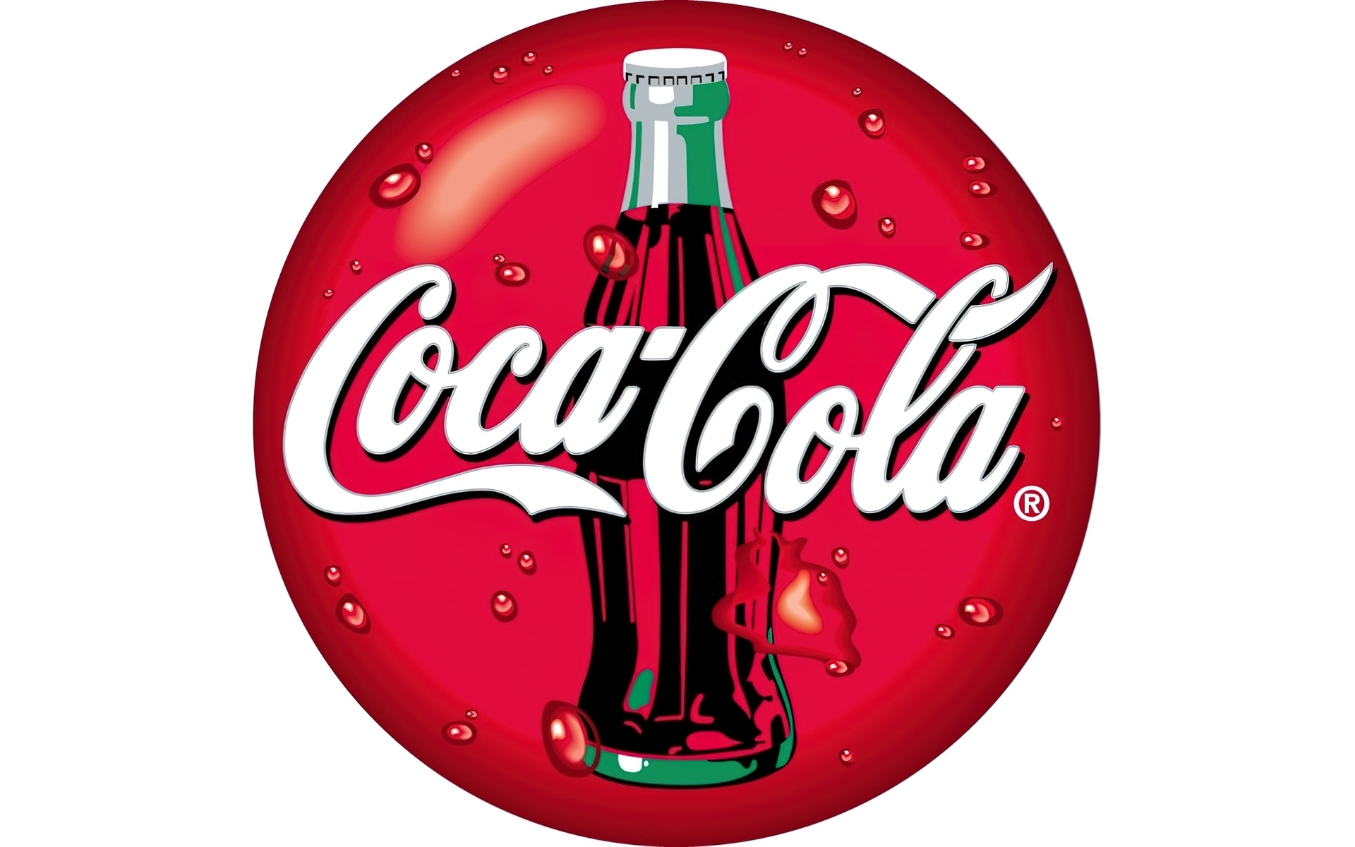 Czerwone, Okrągłe, Logo, Coca Cola