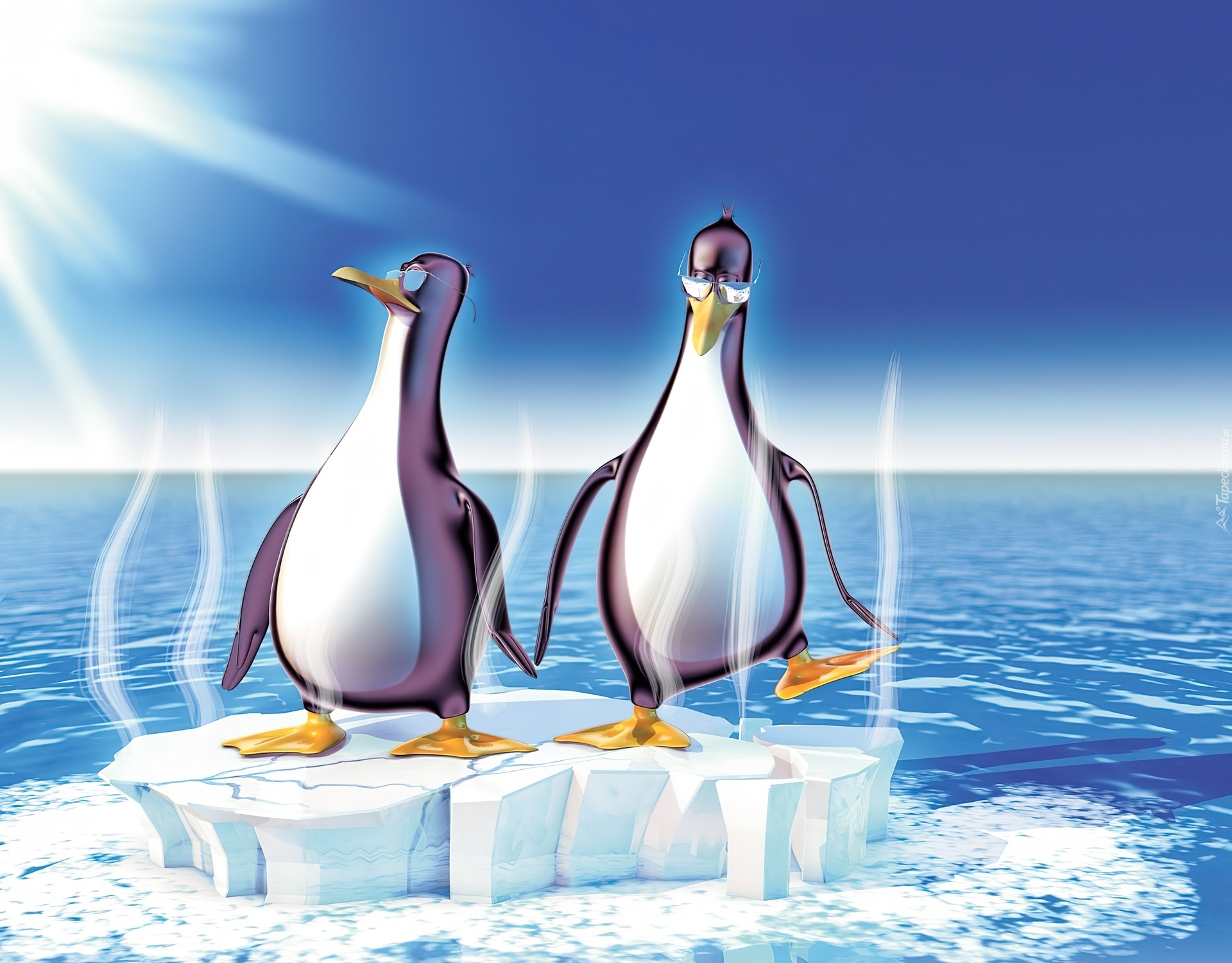 Dwa, Pingwiny, Linux, Morze, Kra