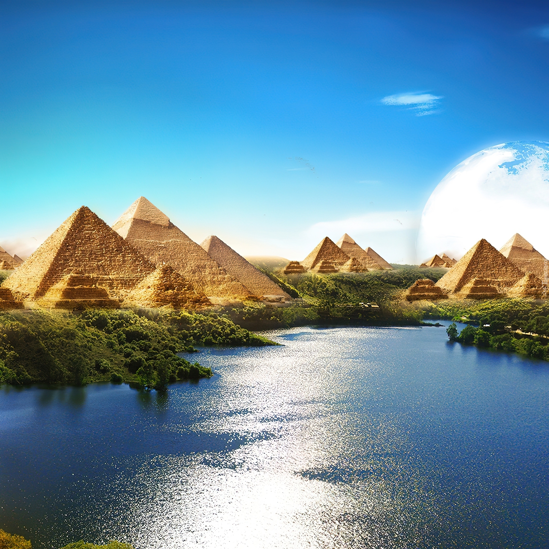 Woda, Piramidy