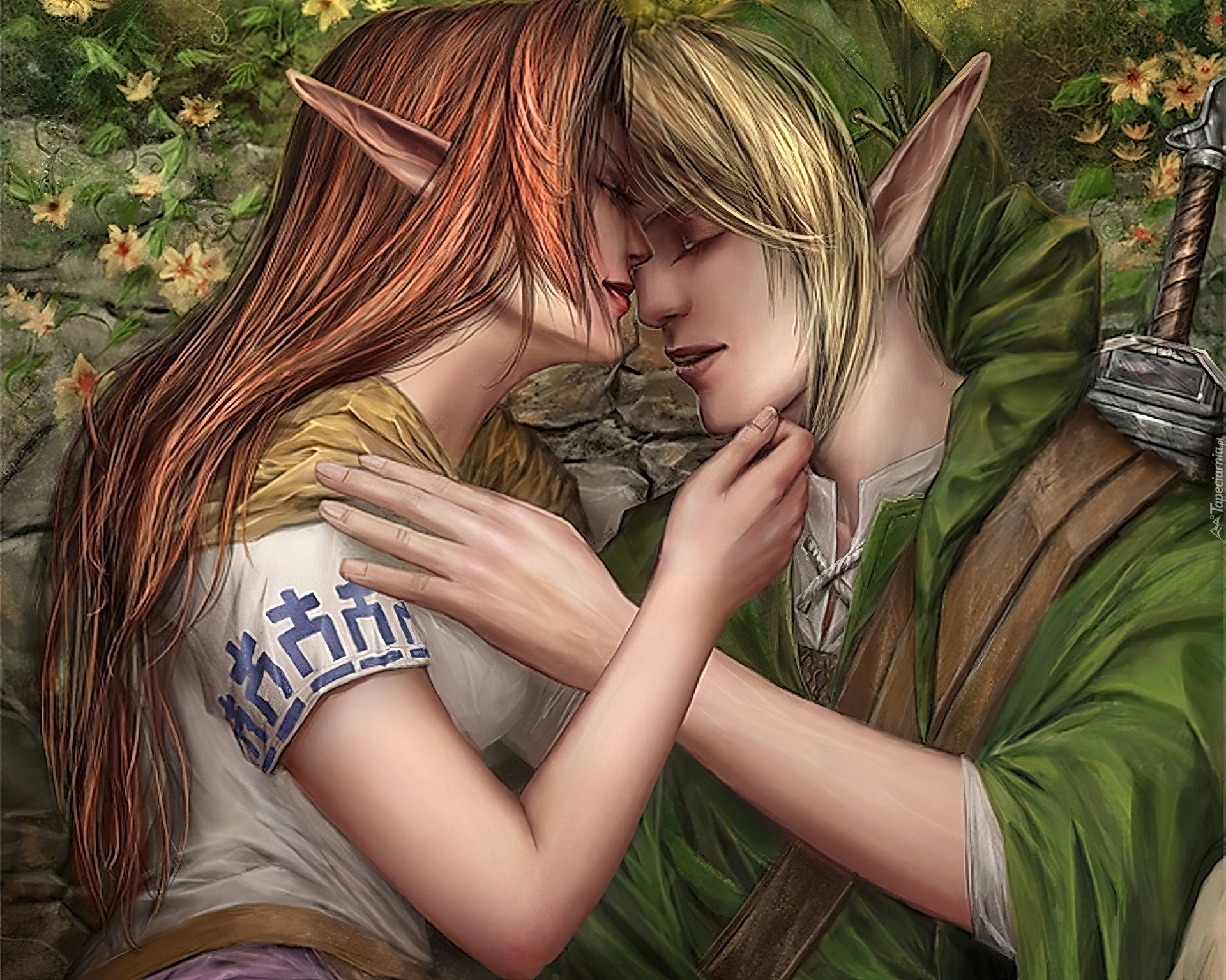 Dwa, Elfy, Pocałunek