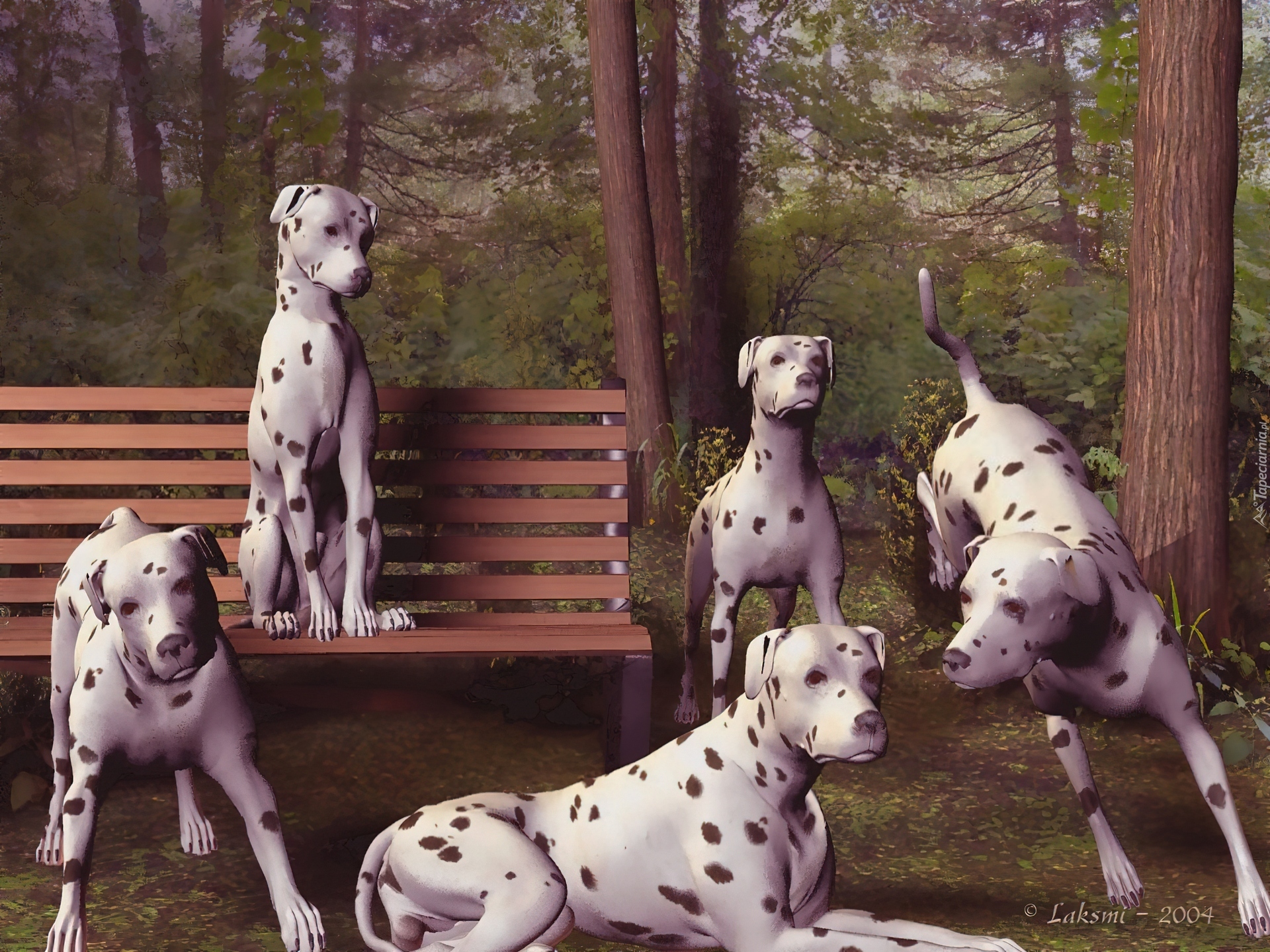 Psy, Dalmatyńczyki, 3D