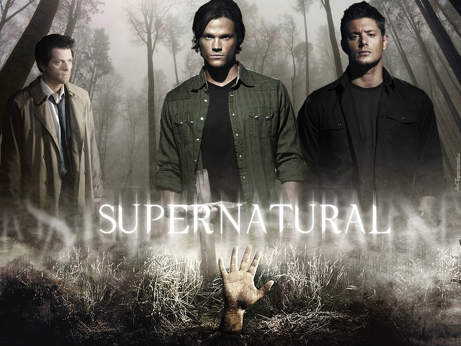 Supernatural, Nie z tego świata, Cass - Misha Collins, Sam - Jared Padalecki, Dean - Jensen Ackles