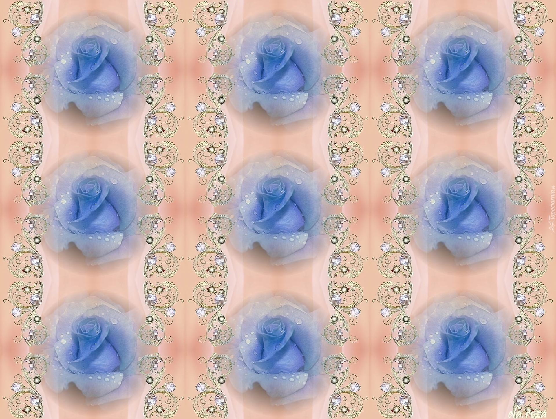 Niebieskie, Róże, Tekstura