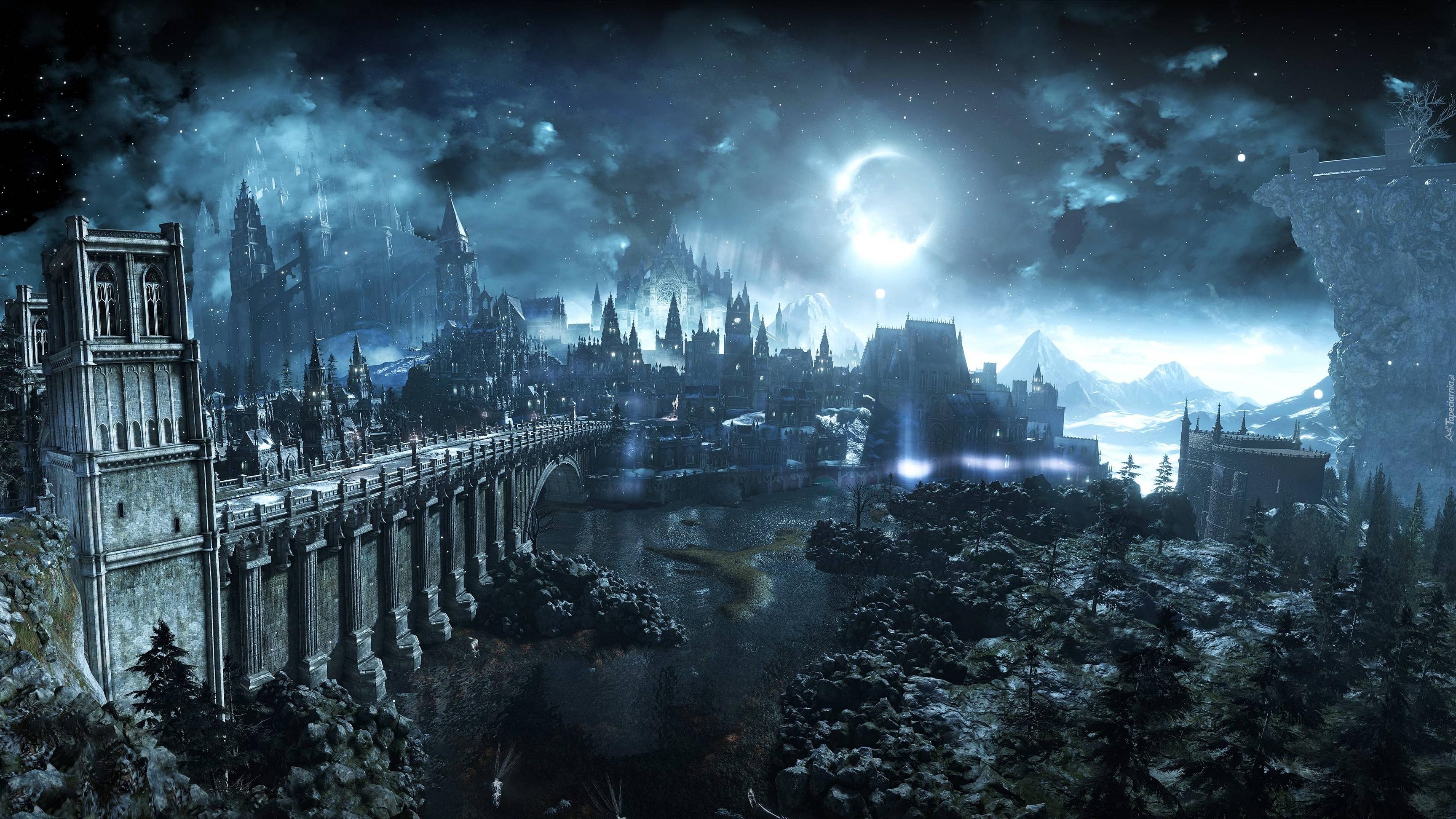Dark Souls III: Ashes of Ariandel, Zamki, Most, Noc, Księżyc