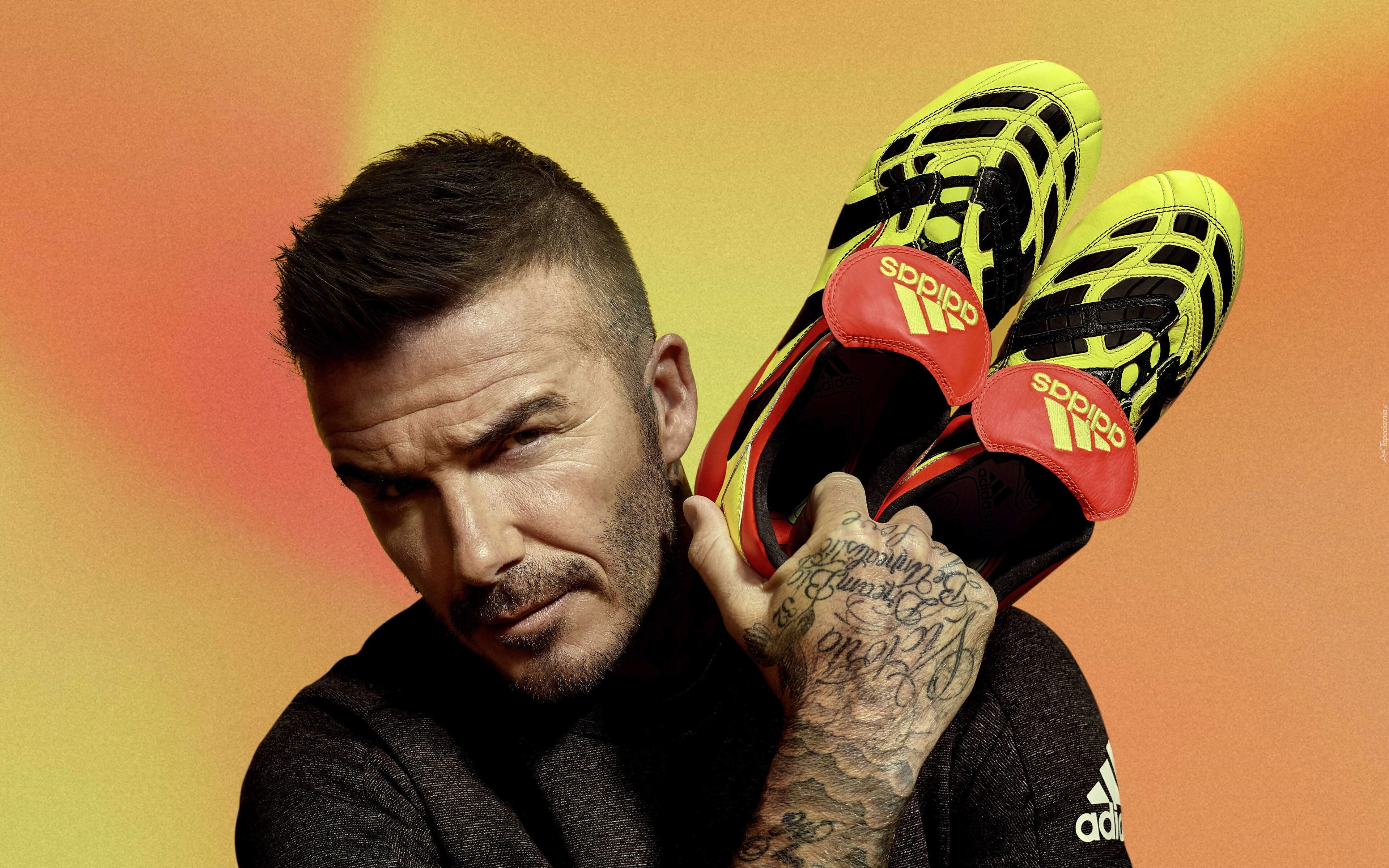 Piłkarz, David Beckham, Buty, Adidas, Tatuaż