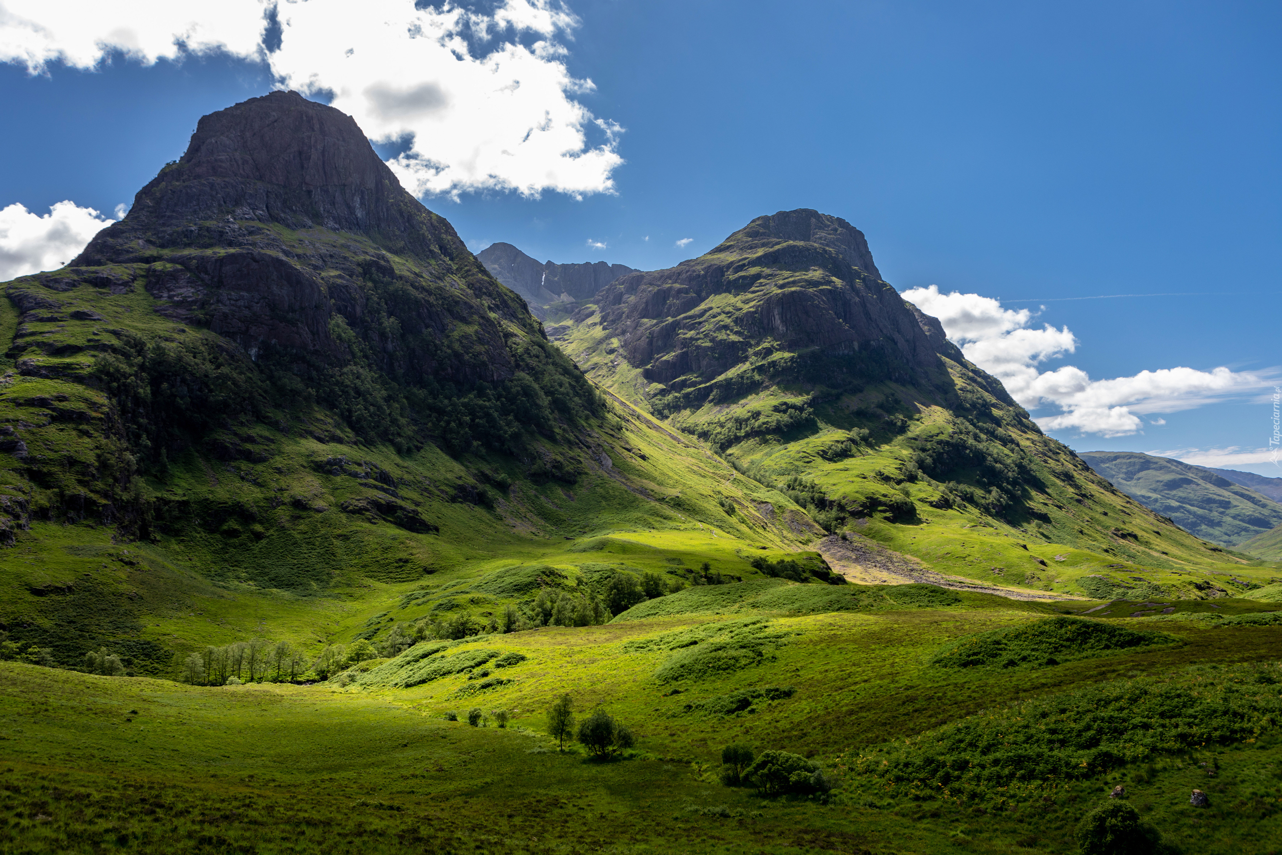 Szkocja, Góry, Niebo, Dolina, Glen Coe