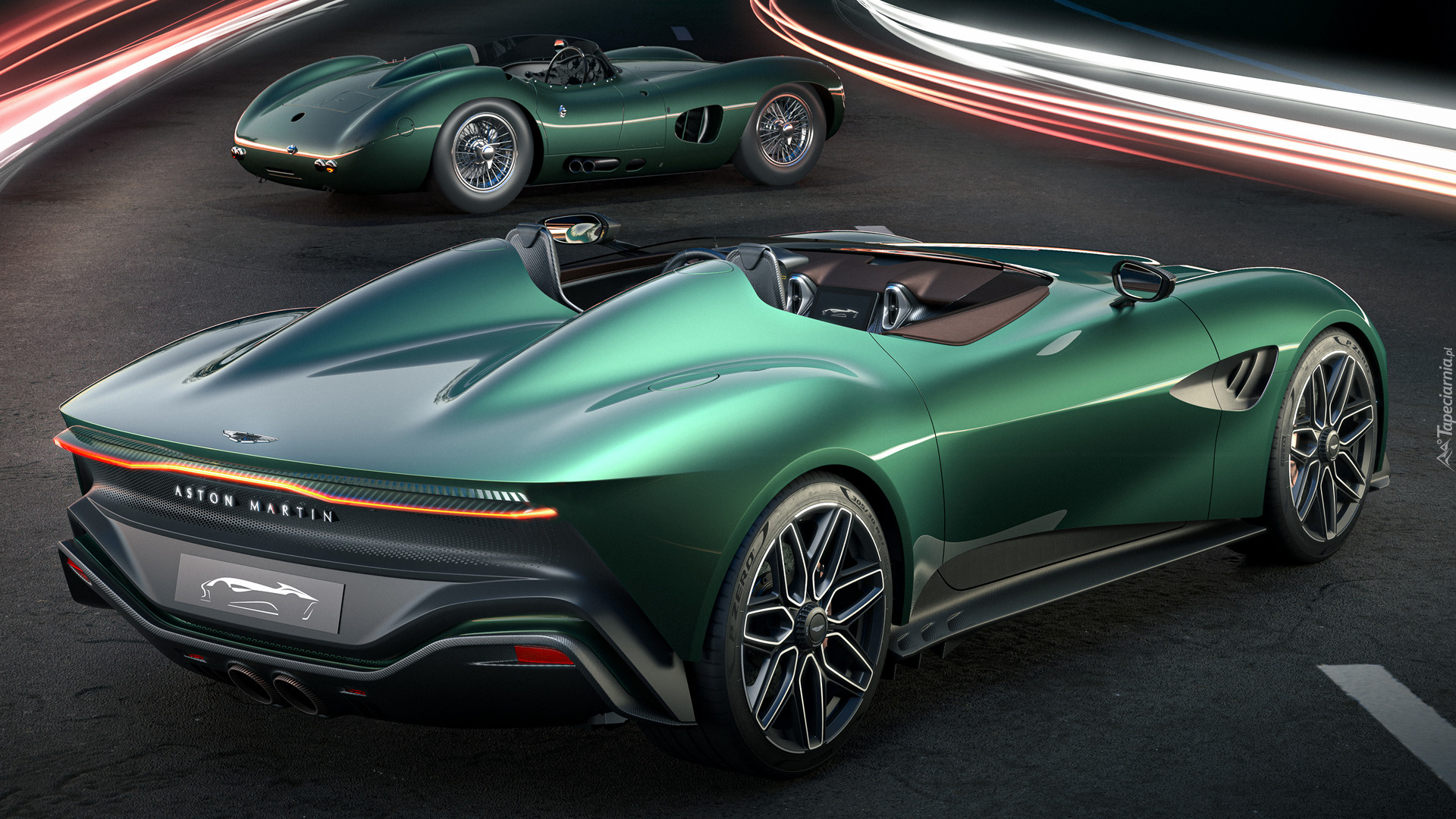 Zielony, Aston Martin DBR22, 3D