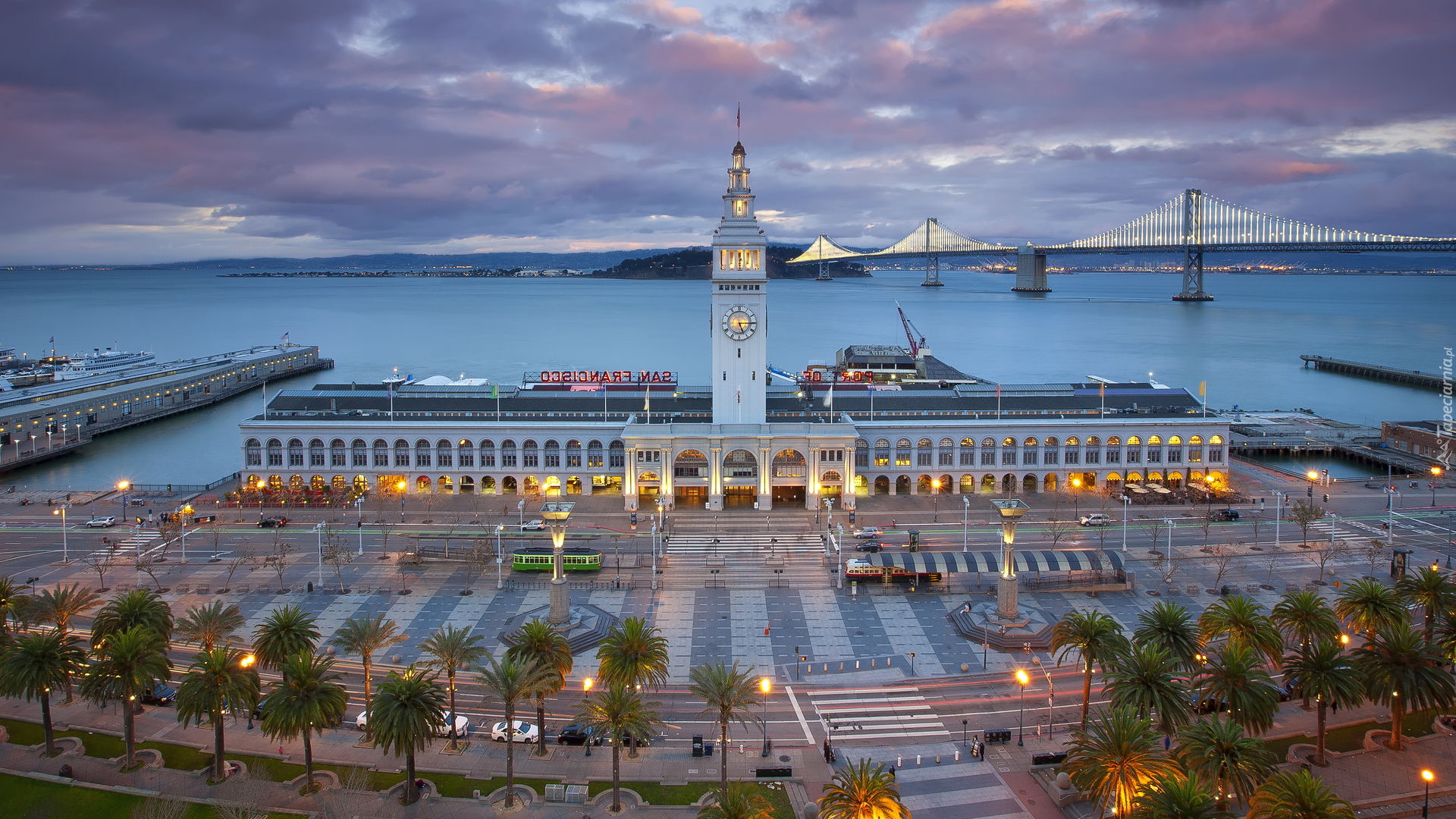 Budynek promowy, Ferry Building, Most, Zatoka, San Francisco, Kalifornia, Stany Zjednoczone