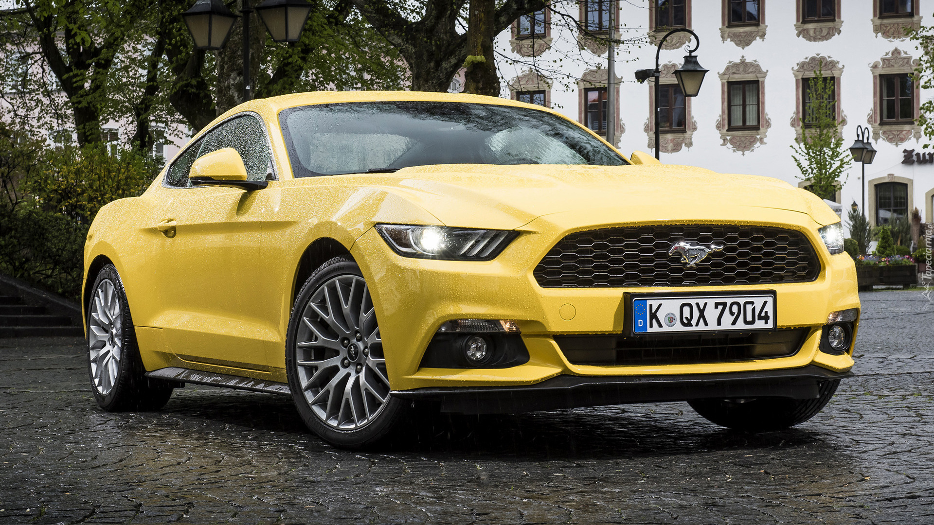 Żółty, Ford Mustang, Coupe