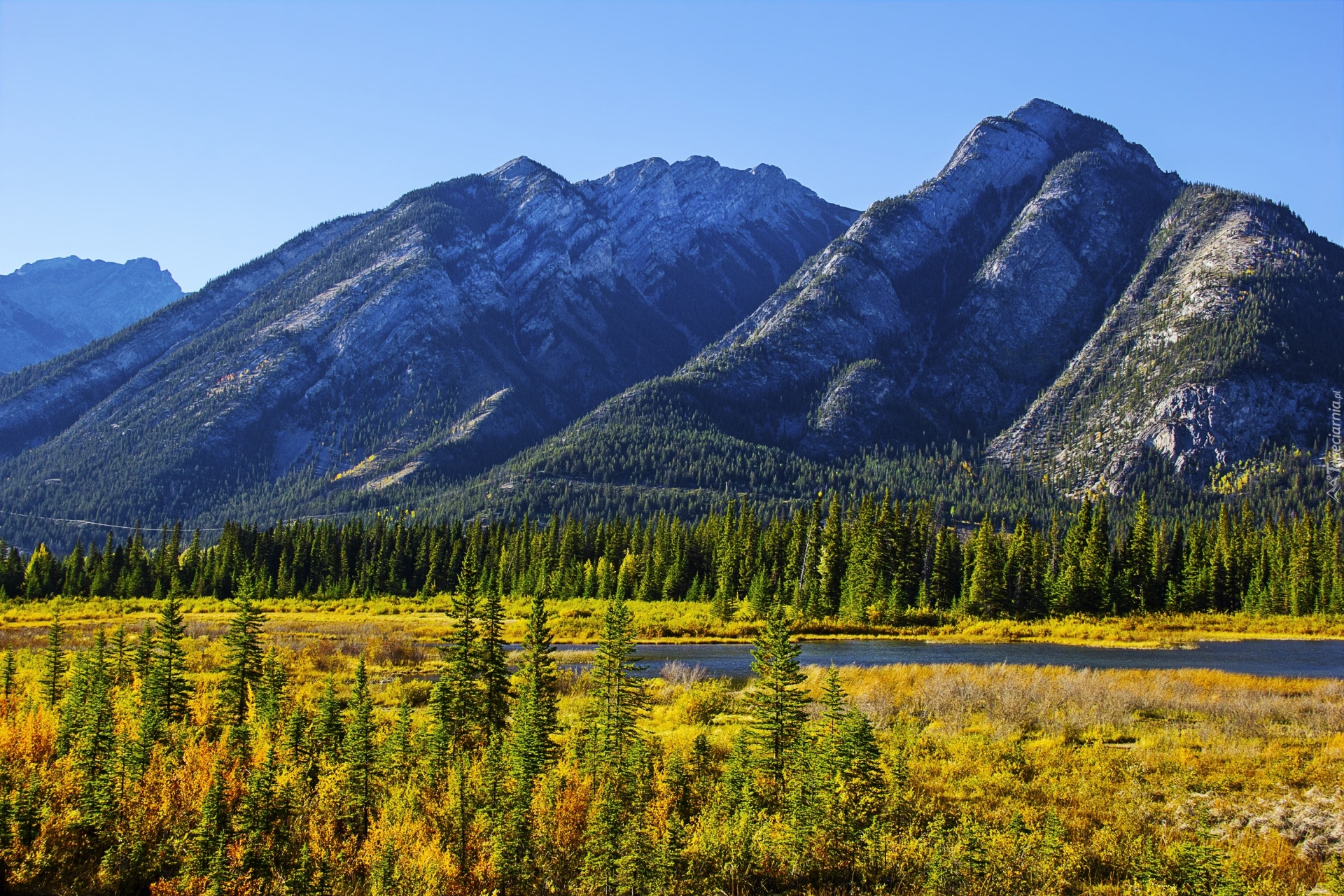 Kanada, Park Narodowy Banff, Góra Mount Norquay, Jesień
