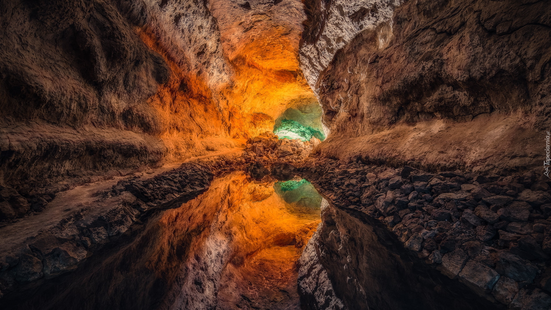 Wyspy Kanaryjskie, Wyspa Lanzarote, Jaskinia Cueva de los Verdes, Hiszpania