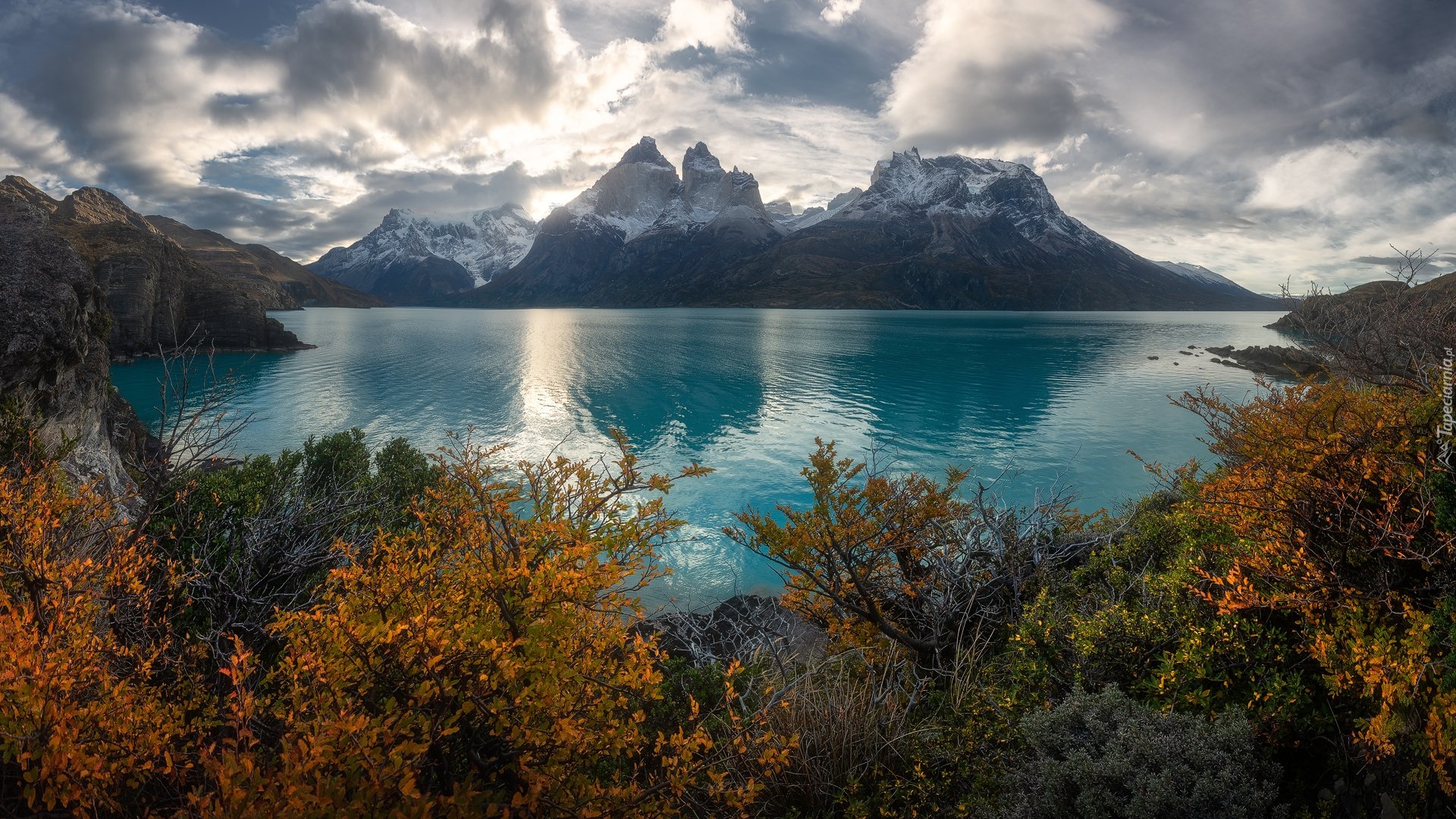 Chile, Patagonia, Góry, Jezioro, Lago Nordenskjold, Park Narodowy Torres del Paine