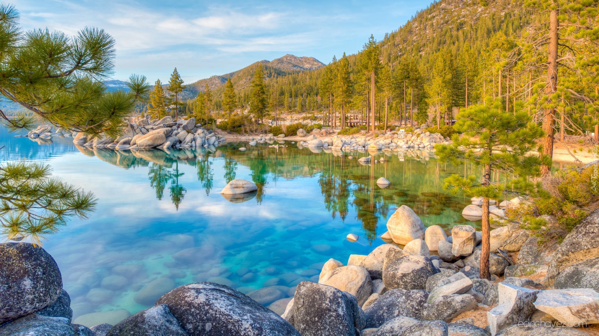 Stany Zjednoczone, Jezioro Tahoe, Góry Sierra Nevada, Kamienie
