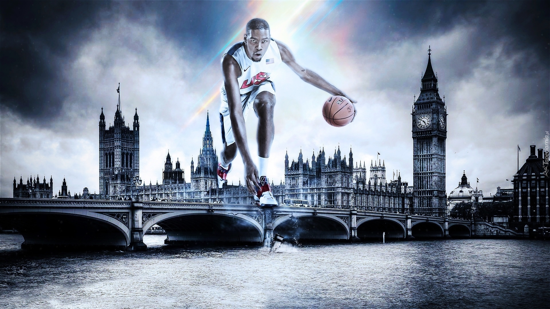 Grafika, Koszykarz, Kevin Durant, Londyn