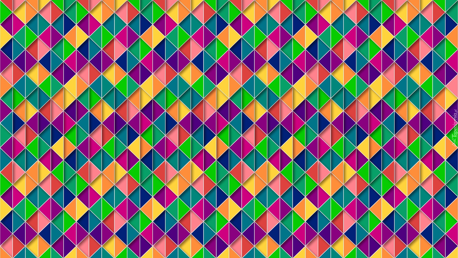 Wzory, Kolorowe, Trójkąty, Tekstura