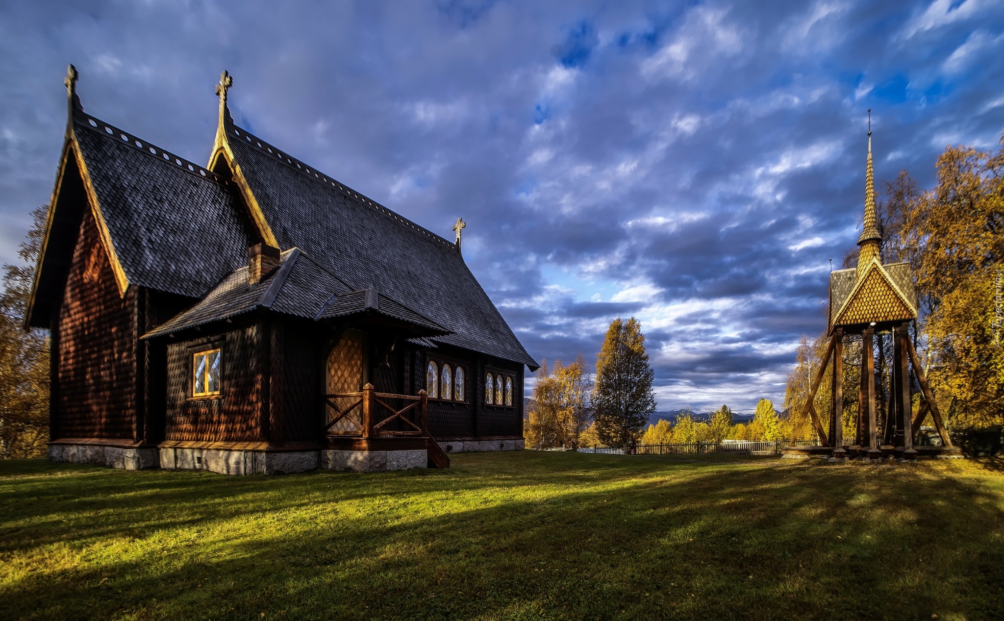 Kościół Kvikkjokk Church, Miejscowość Kvikkjokk, Hrabstwo Norrbotten, Szwecja