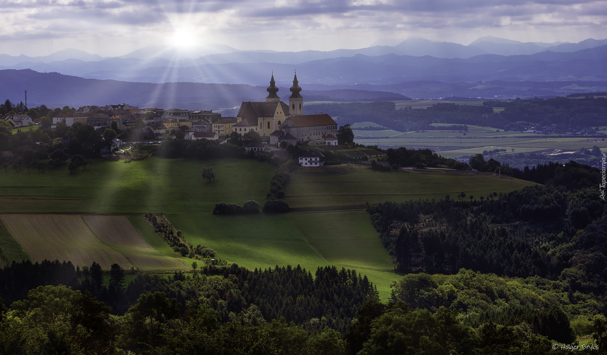 Wzgórze, Kościół, Pola, Lasy, Gmina Maria Taferl, Austria