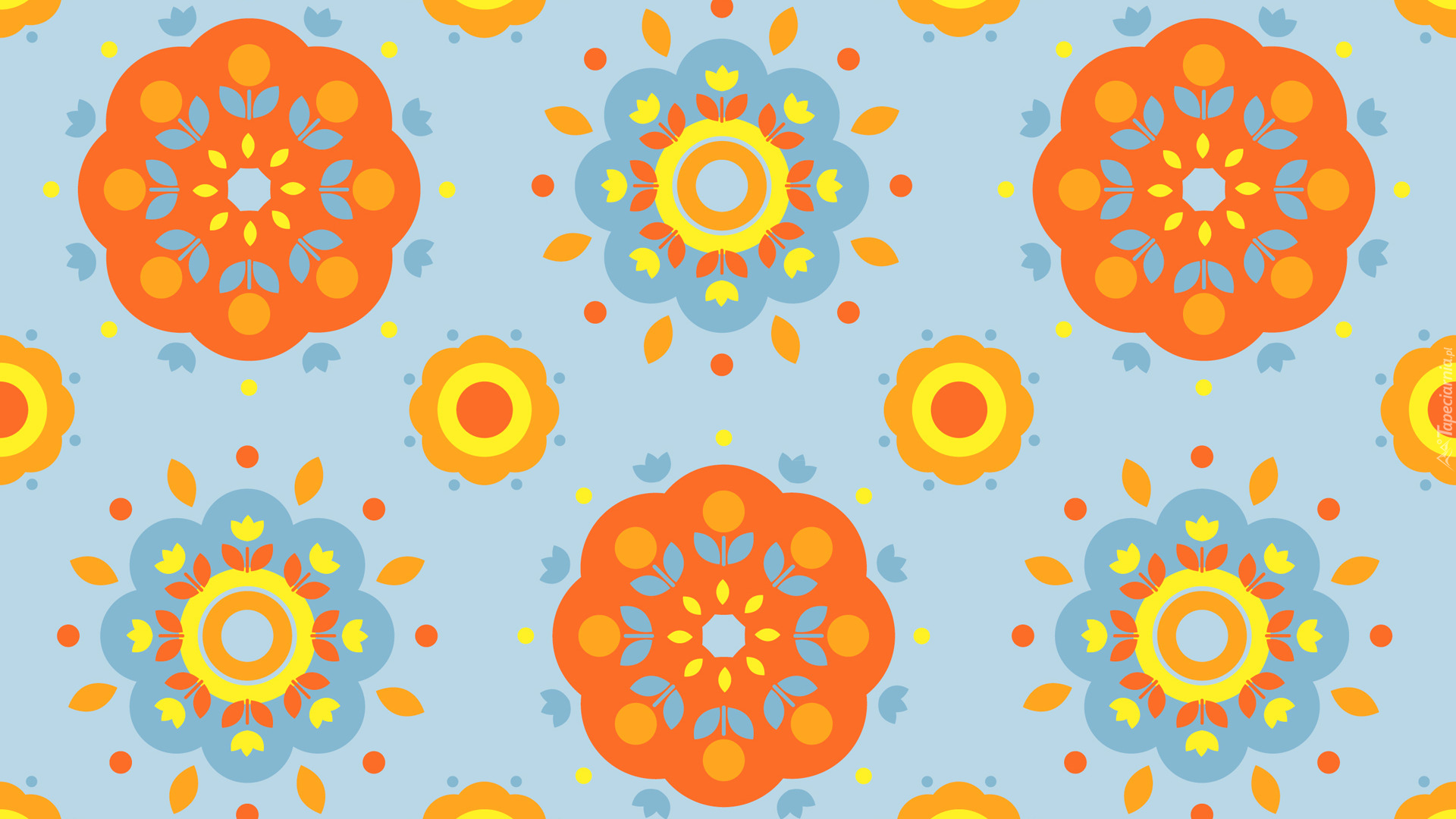 Pomarańczowe, Kwiaty, Wzór, Tekstura