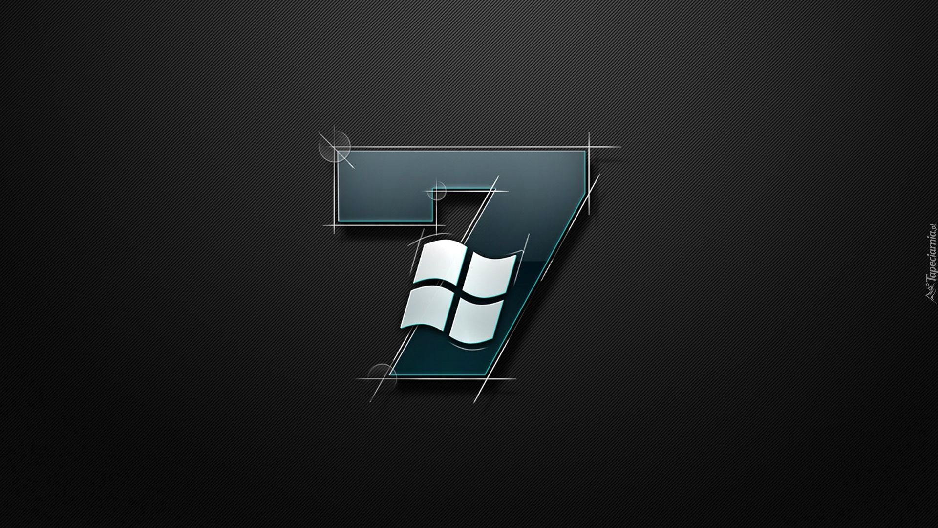 Logo, Windows 7, Szare, Tło