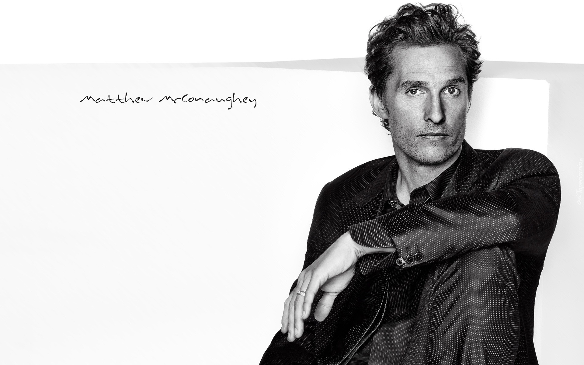 Aktor, Matthew McConaughey, Czarno-białe, Autograf