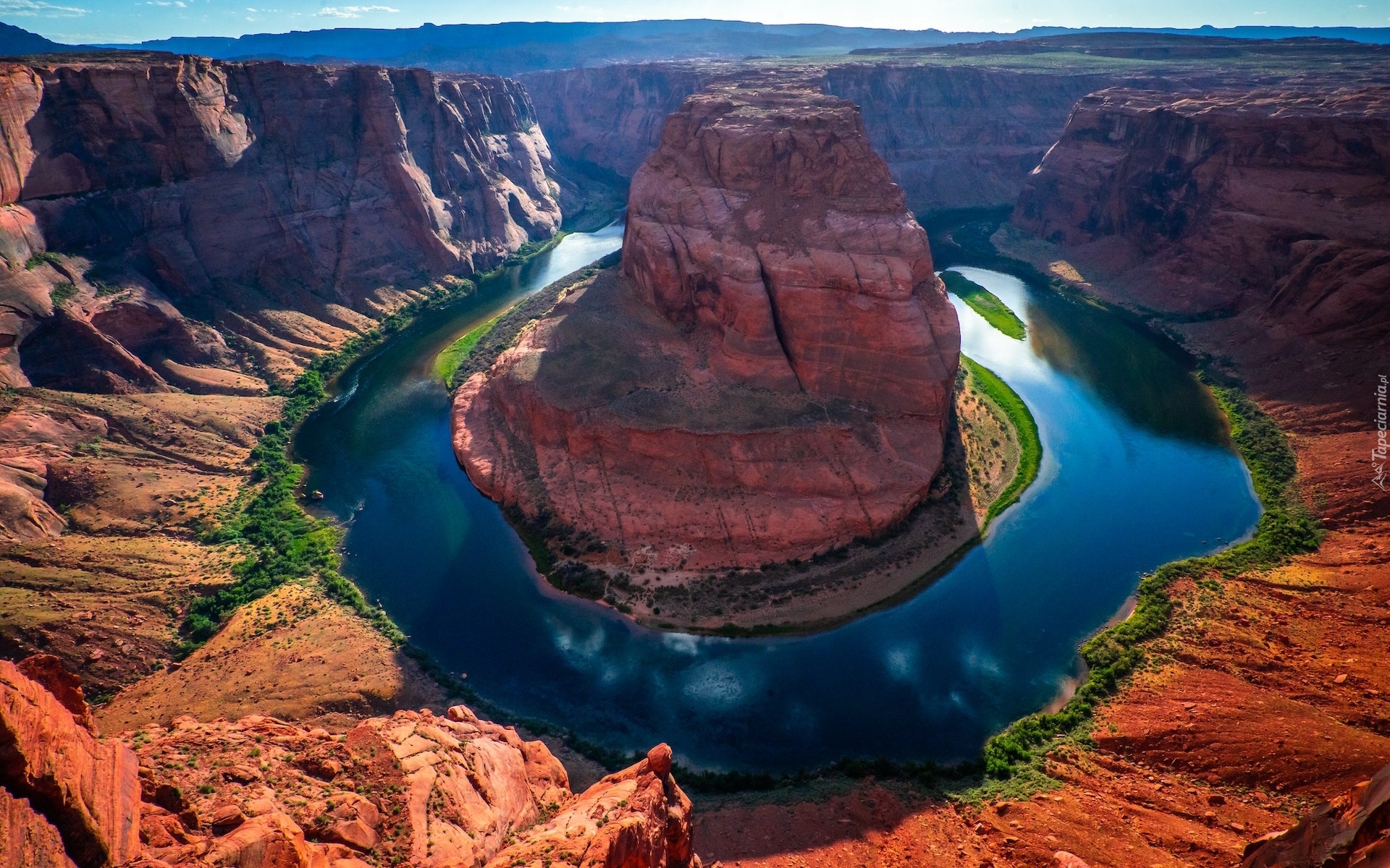 Park Narodowy Glen Canyon, Rzeka, Kolorado River, Zakole, Horseshoe Bend, Kanion, Skały, Arizona, Stany Zjednoczone