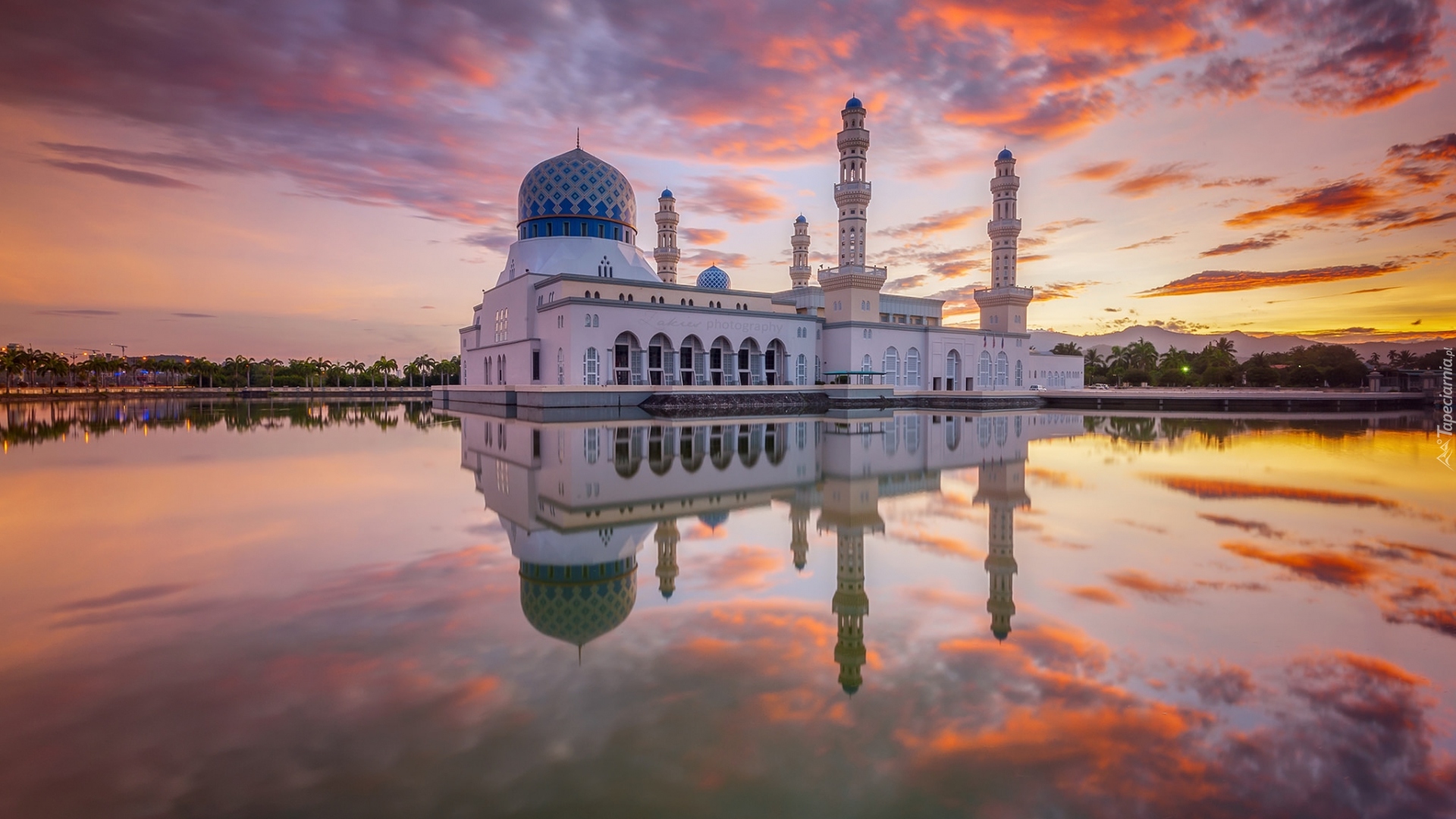 Malezja, Kota Kinabalu, Meczet, Zachód Słońca