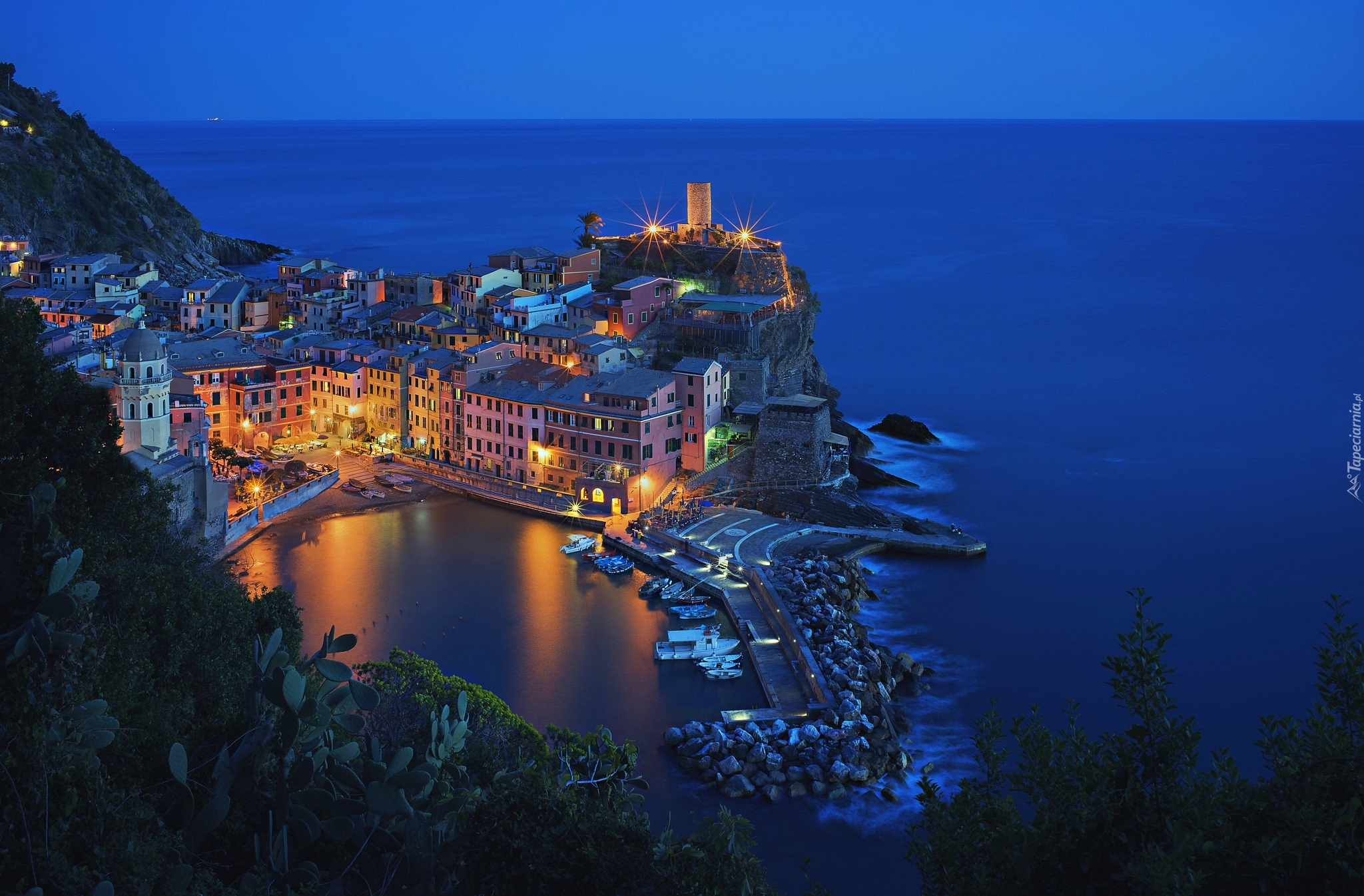 Włochy, Vernazza, Park Narodowy Cinque Terre, Morze