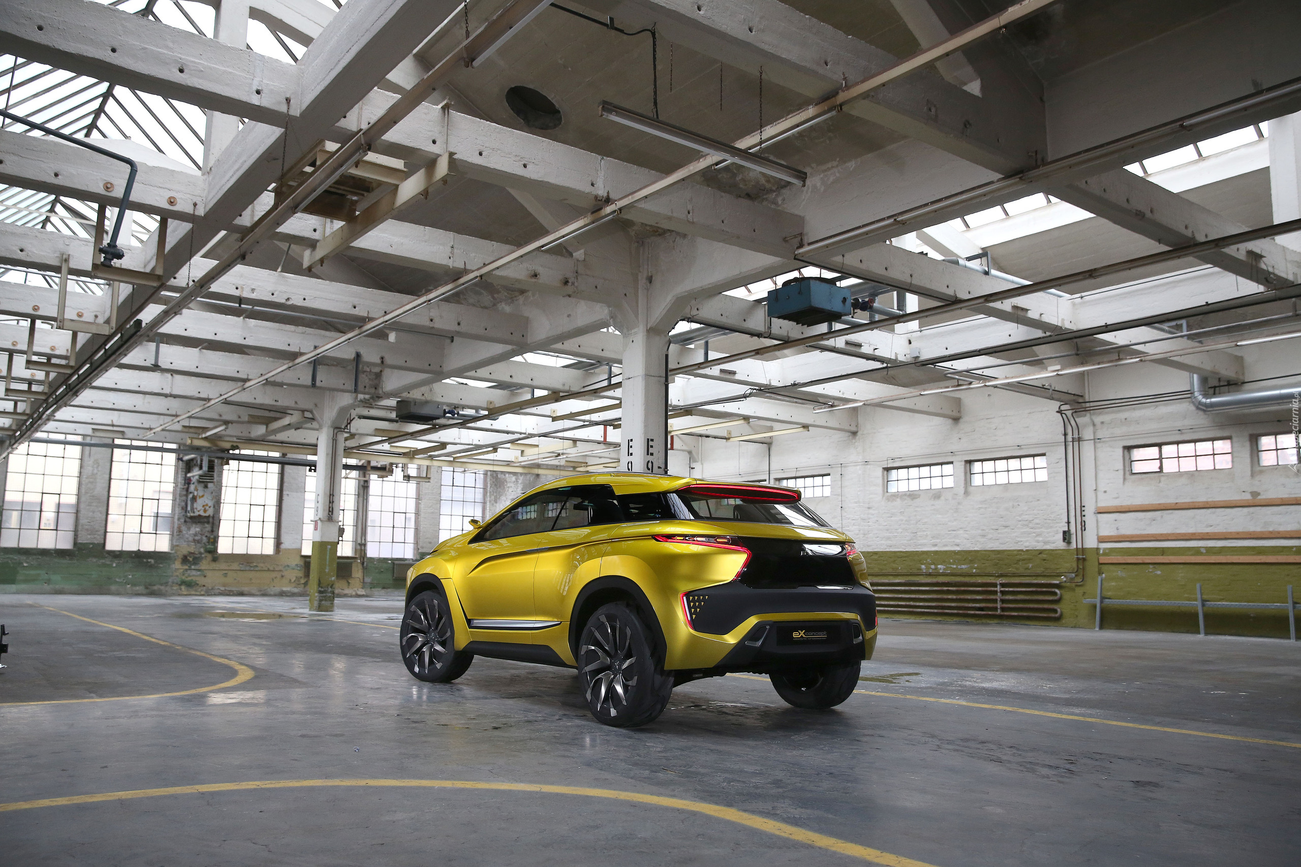 Żółty, Mitsubishi eX Concept, 2015, Tył