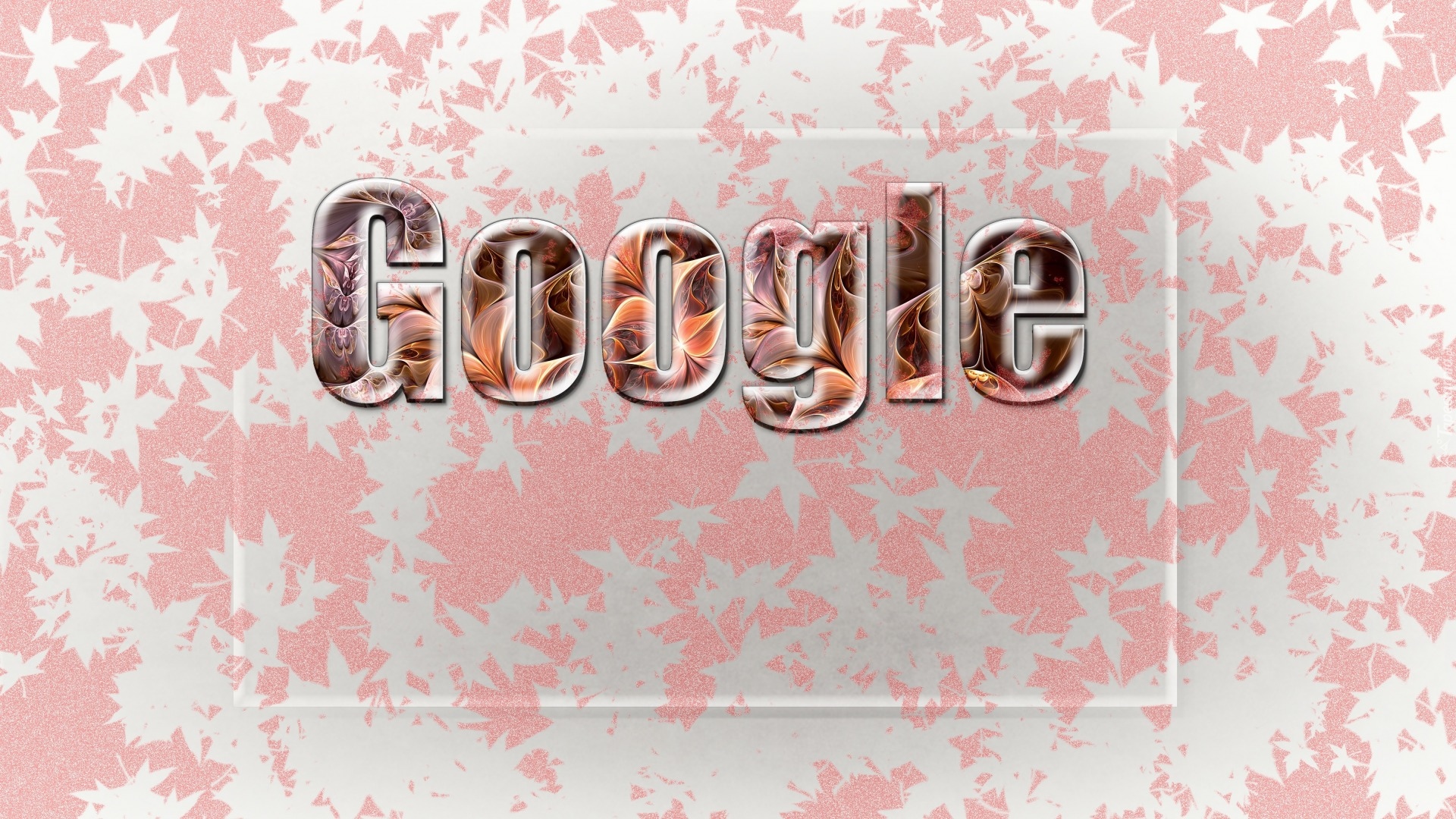 Napis, Google, Różowe tło