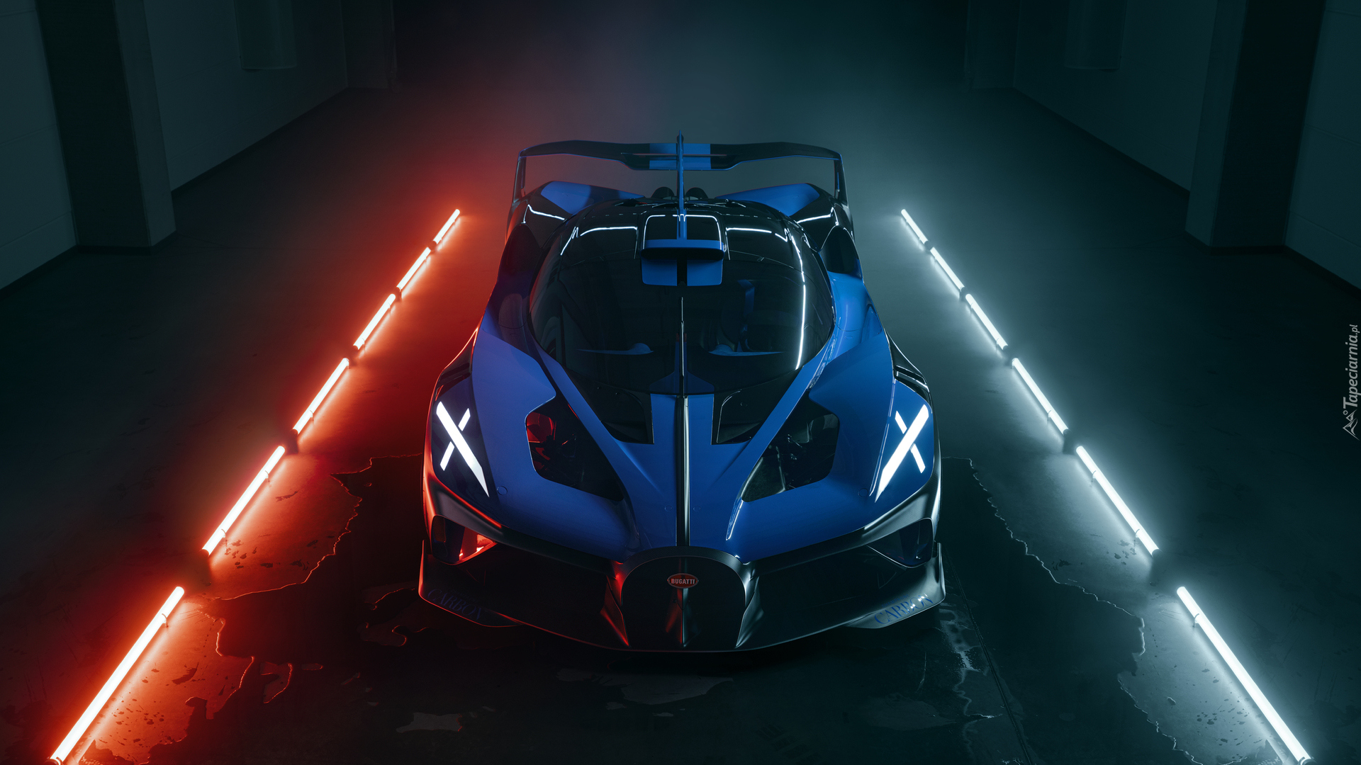 Niebieski, Bugatti Bolide, 3D