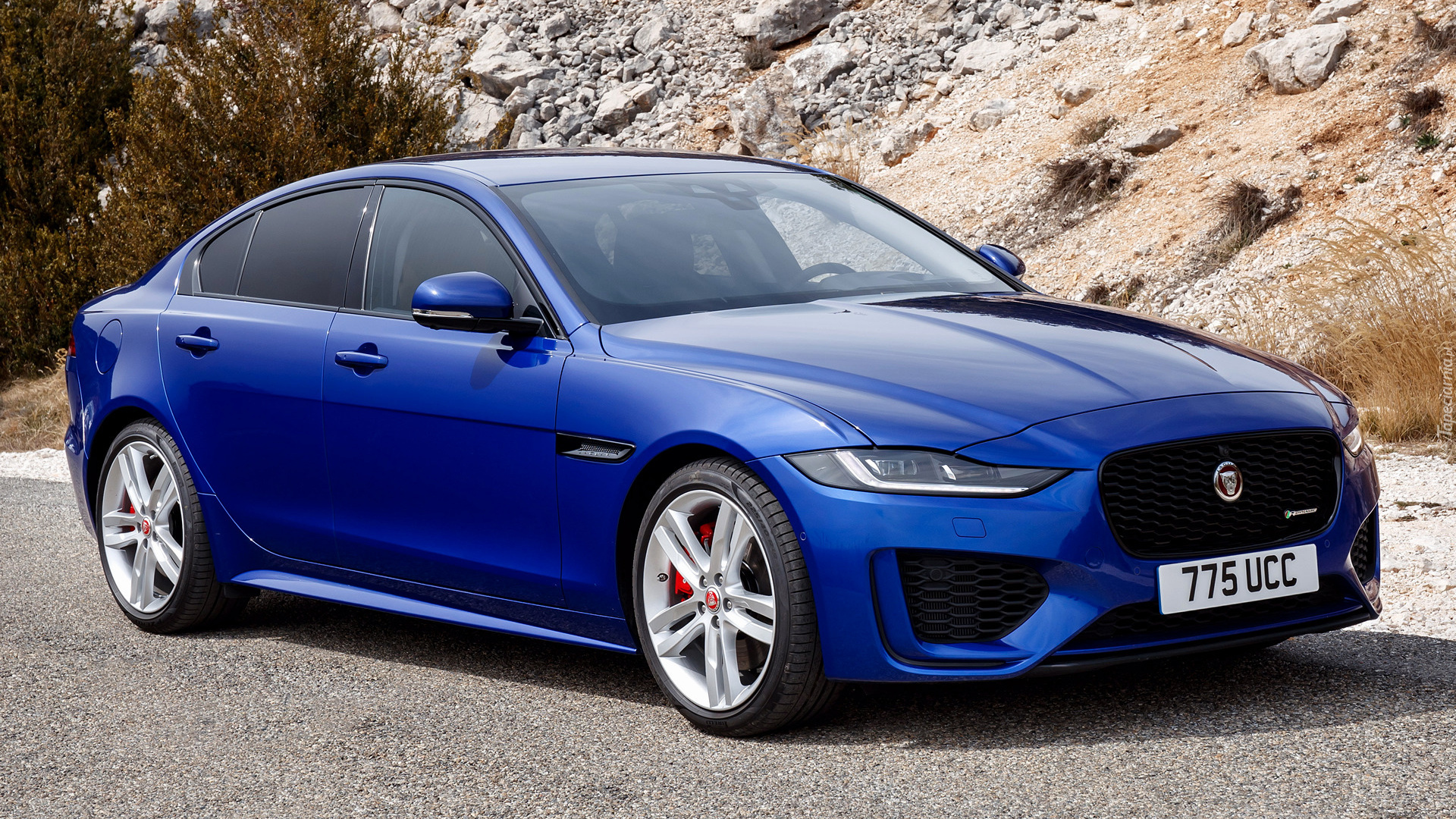 Niebieski, Jaguar XE, Bok