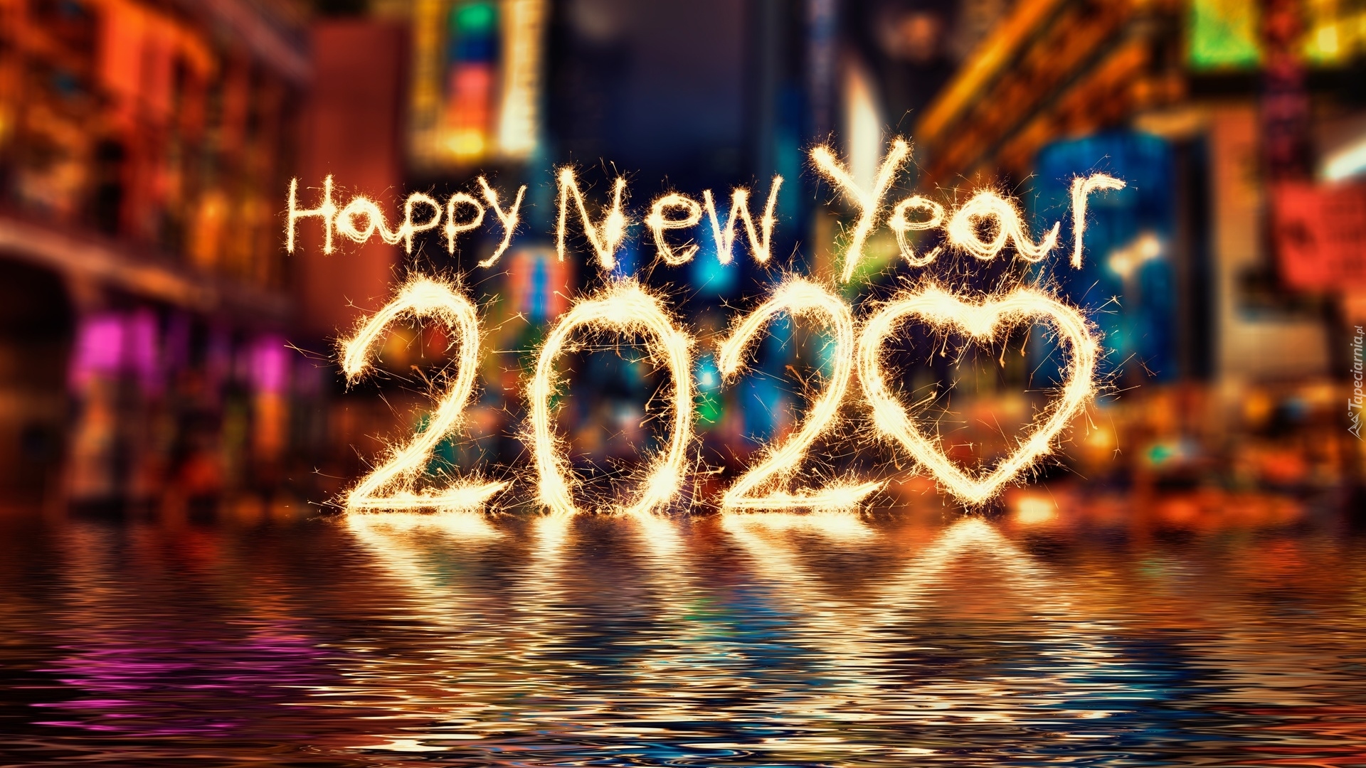Napis, Happy New Year, 2020