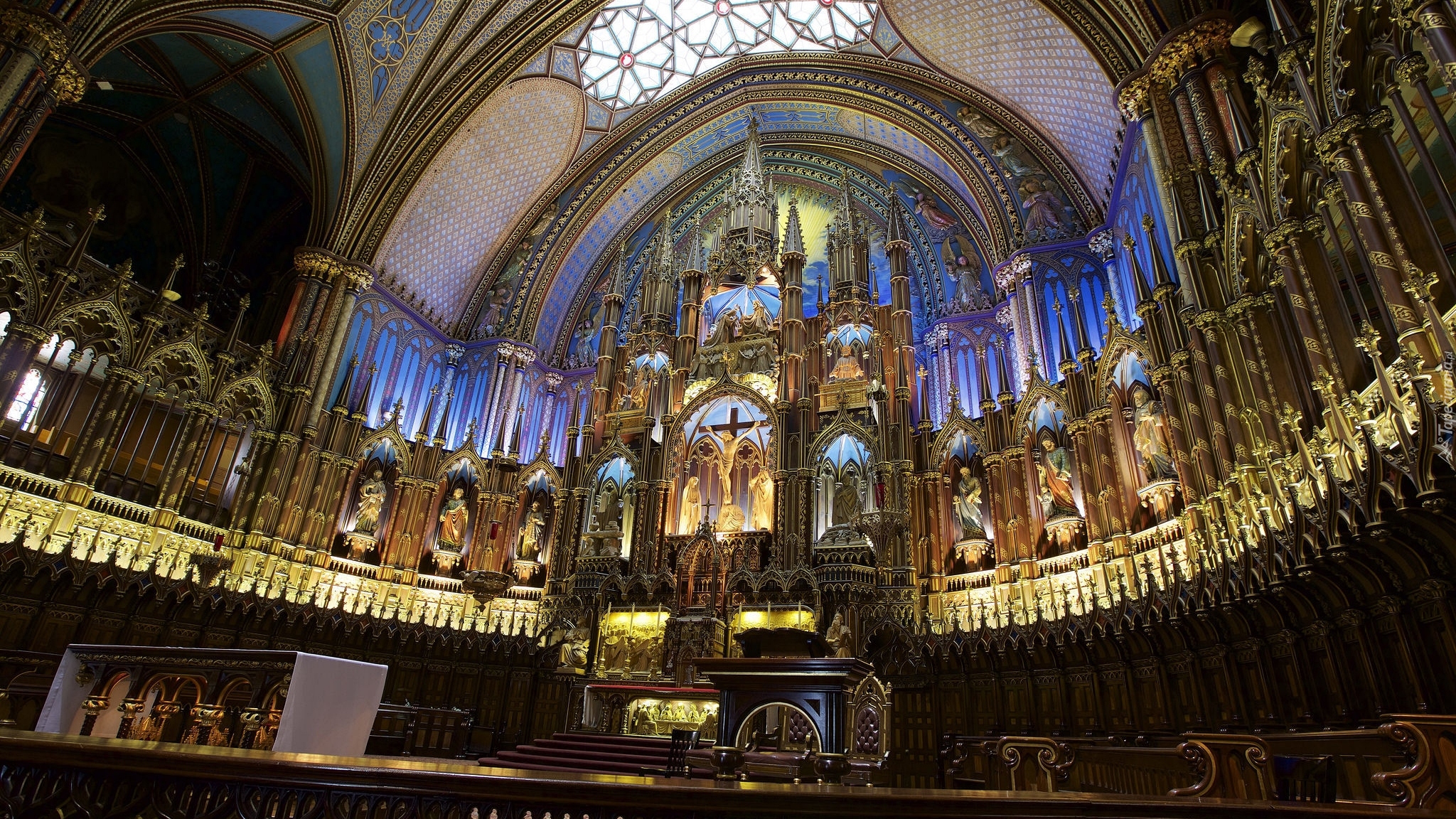 Kanada, Montreal, Bazylika Notre-Dame, Kościół, Ołtarz